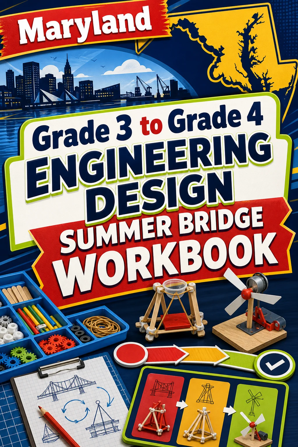 Maryland Grade 3 to Grade 4 Engineering Design Summer Bridge Workbook