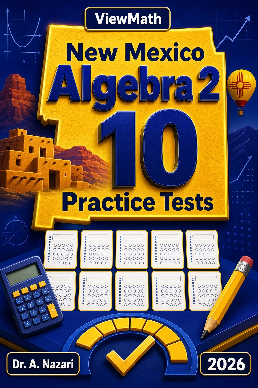 10 Full-Length New Mexico Algebra 2 Practice Tests