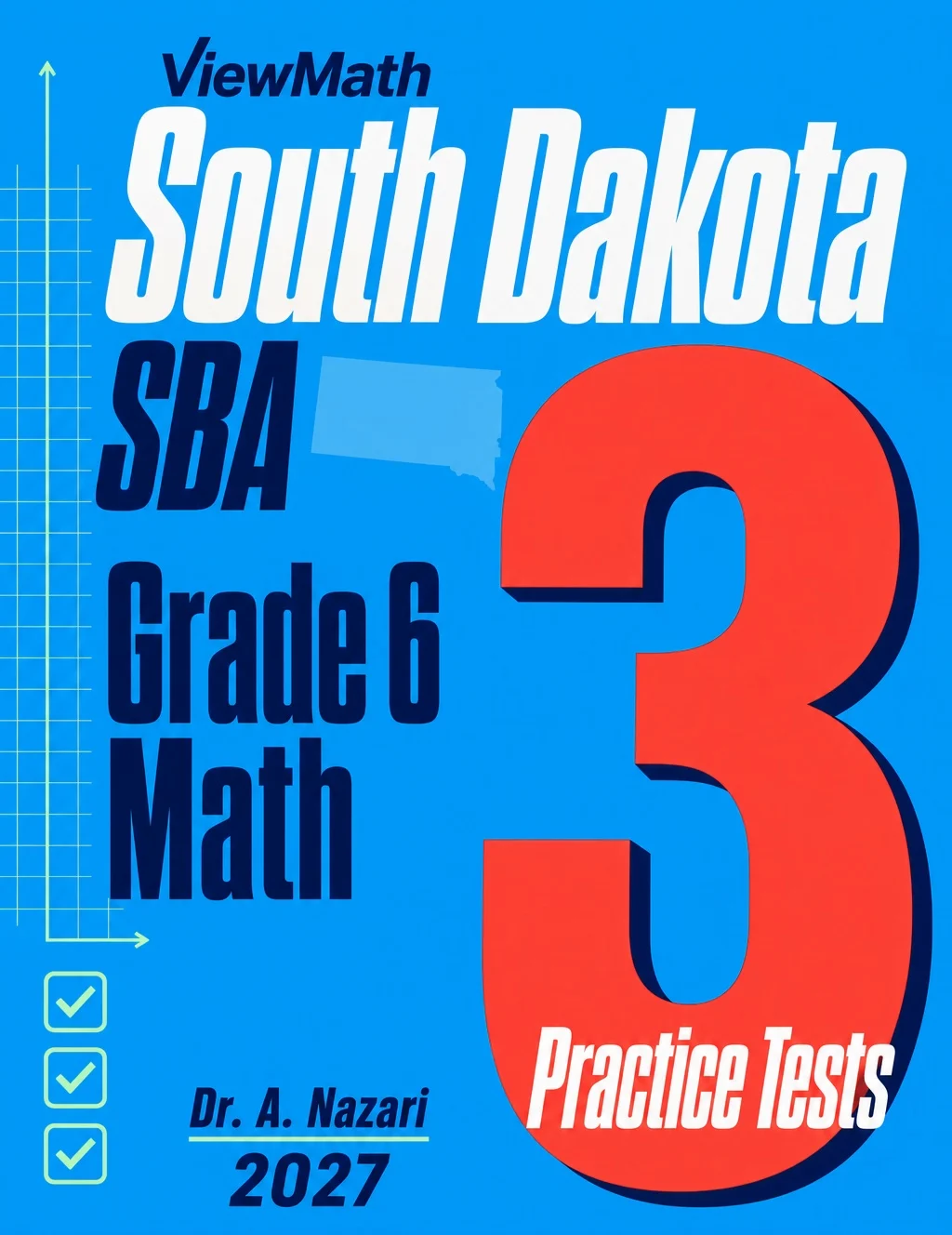South Dakota SBA Grade 6 Math Practice Tests Bundle: 25 Unique Full-Length Tests
