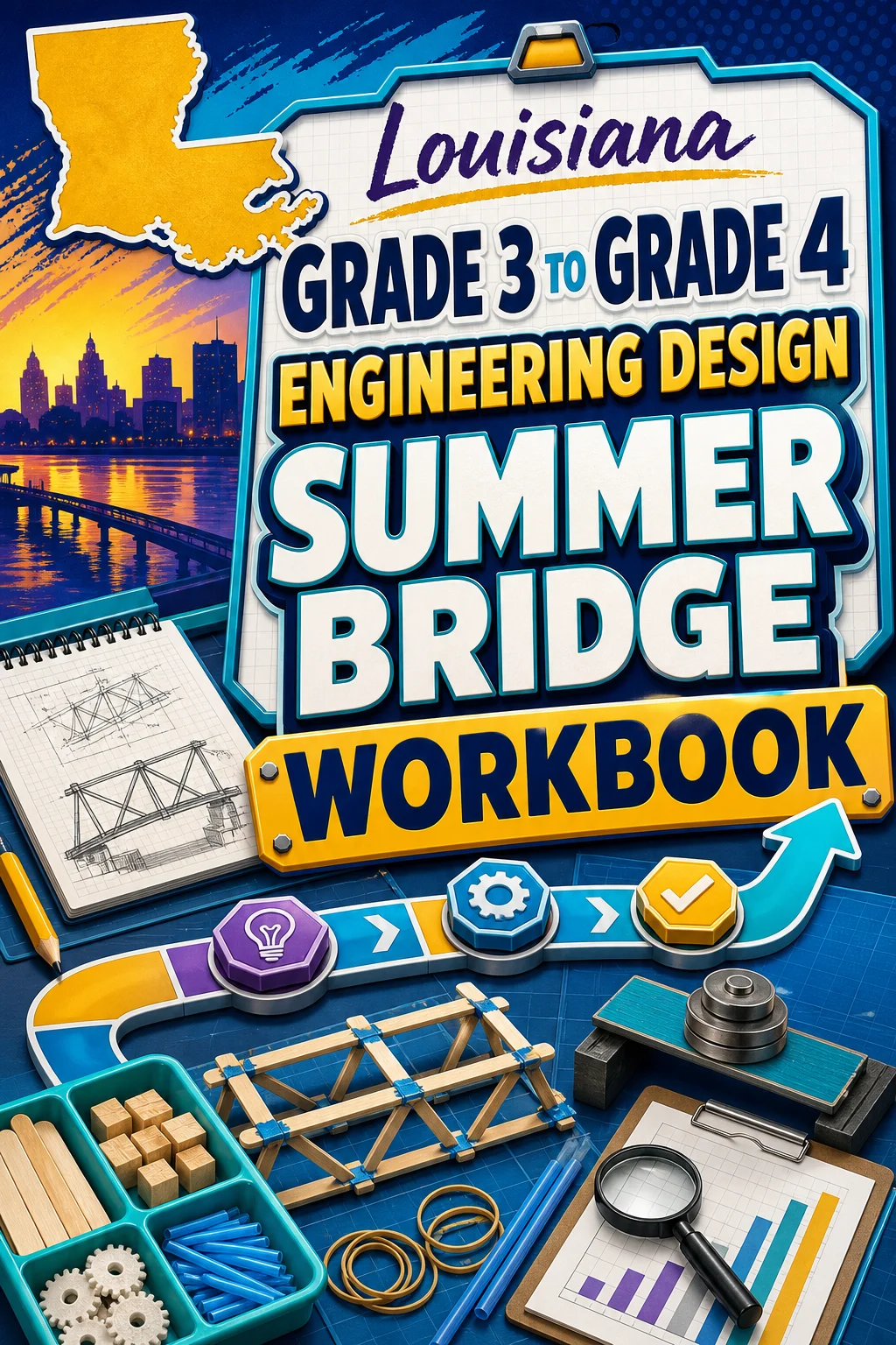 Louisiana Grade 3 to Grade 4 Engineering Design Summer Bridge Workbook