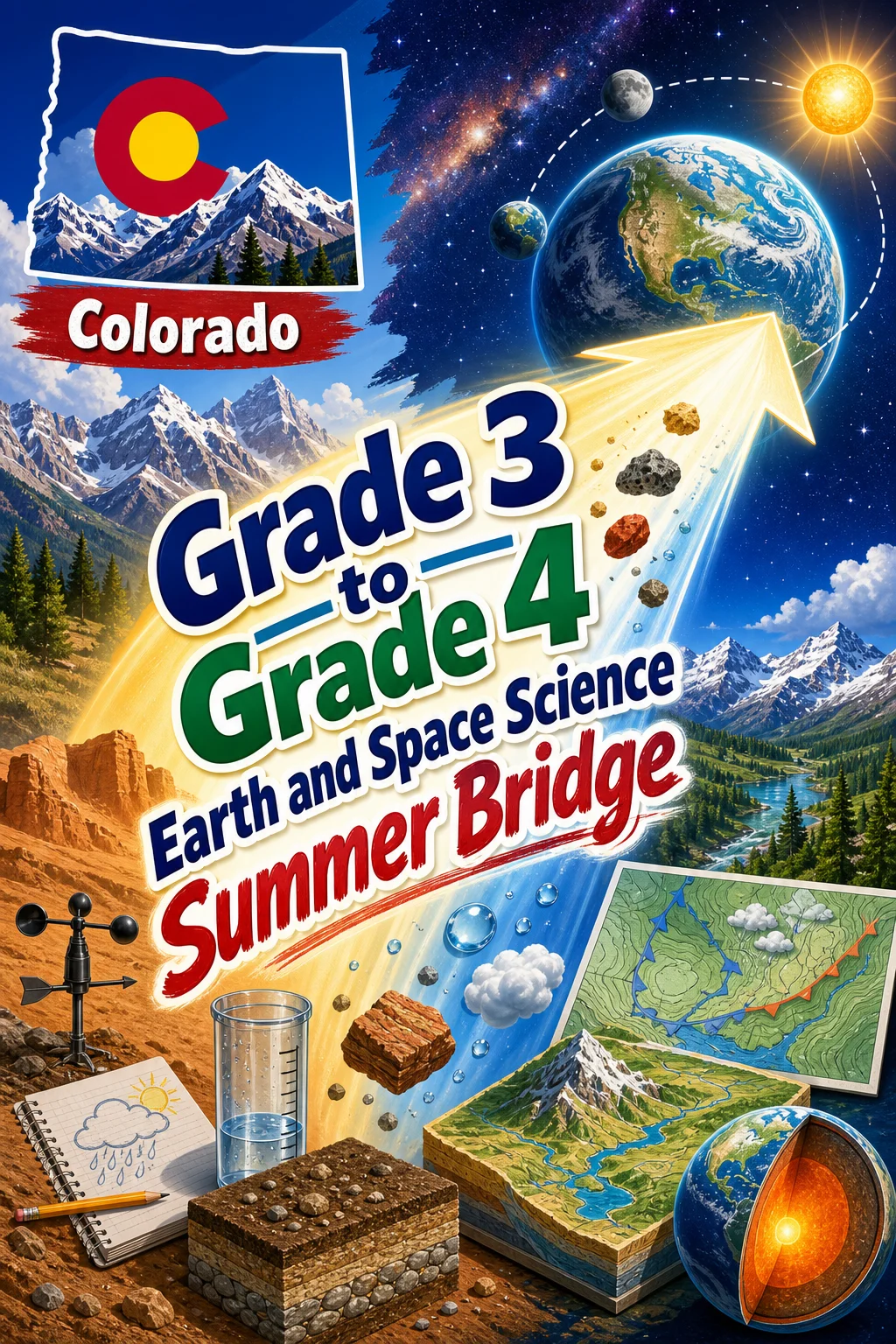 Colorado Grade 3 to Grade 4 Earth and Space Science Summer Bridge