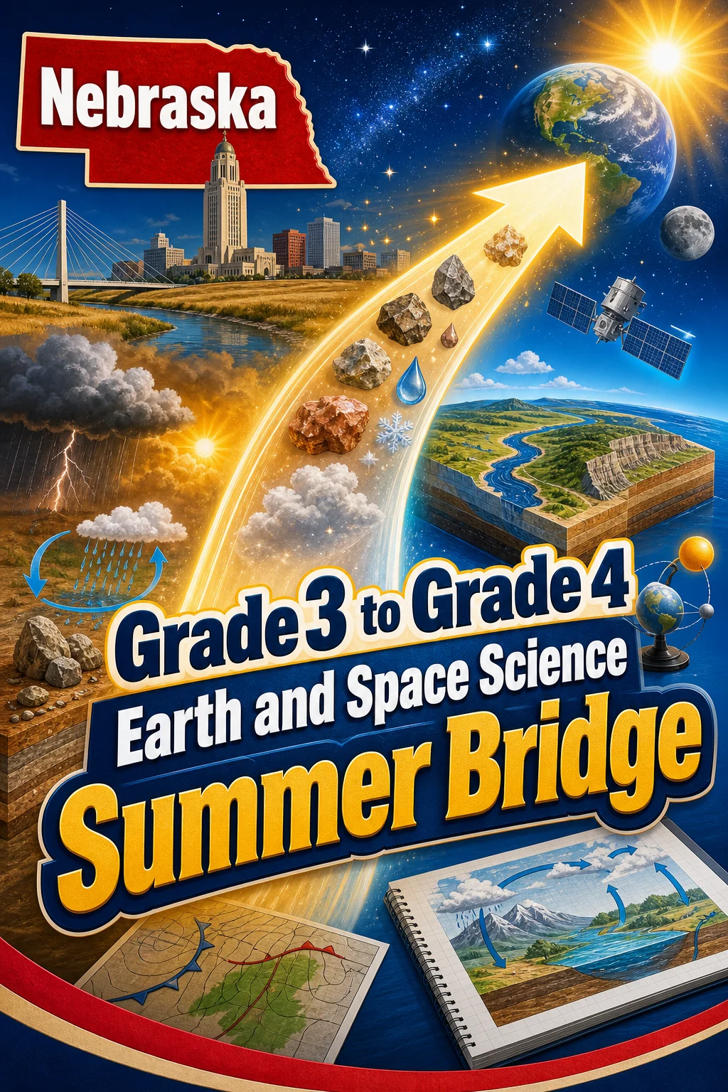 Nebraska Grade 3 to Grade 4 Earth and Space Science Summer Bridge