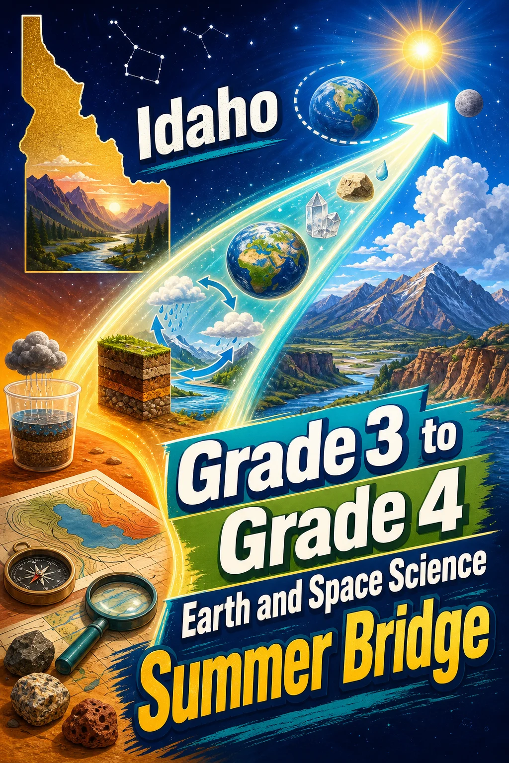 Idaho Grade 3 to Grade 4 Earth and Space Science Summer Bridge