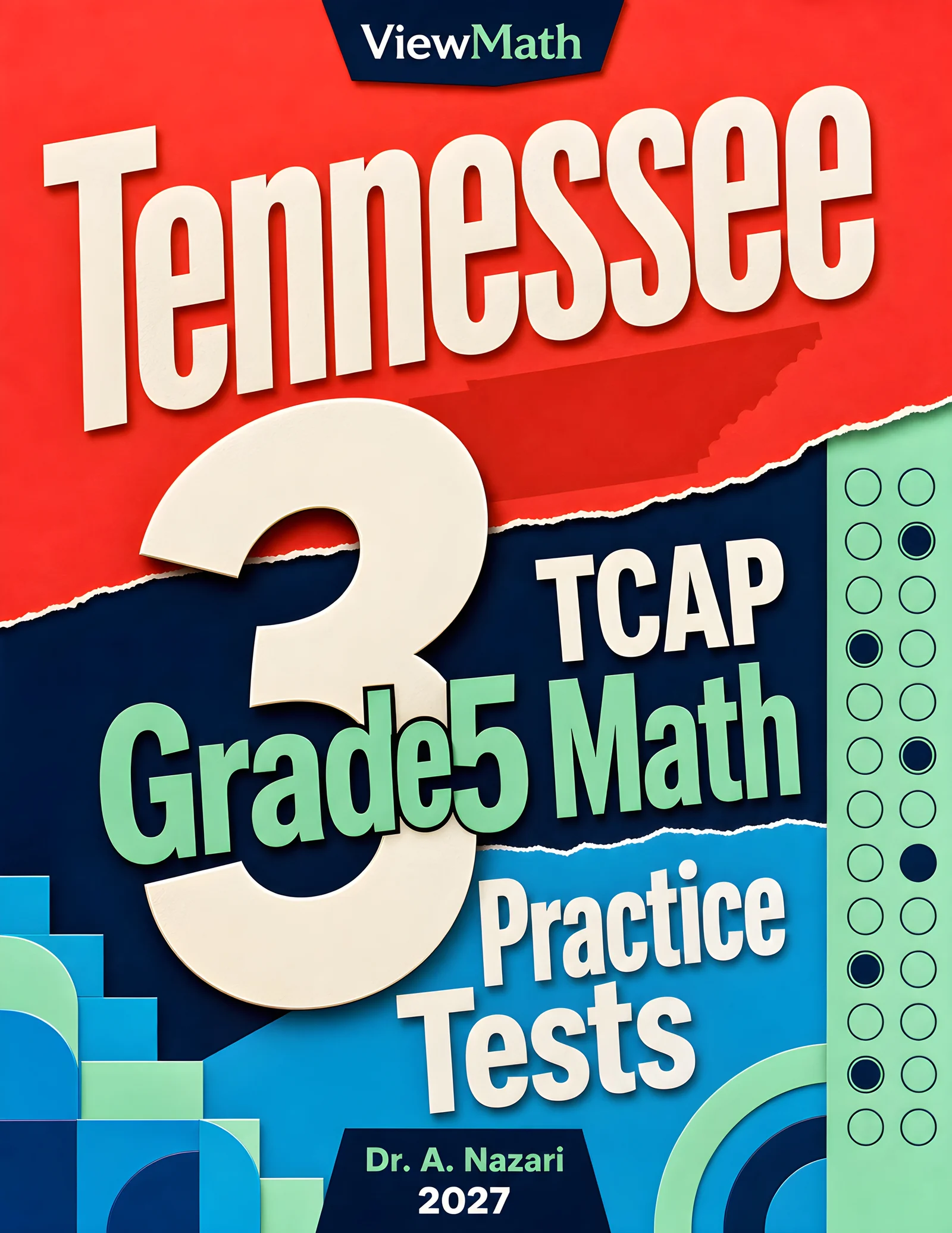 Tennessee TCAP Grade 5 Math Practice Tests Bundle: 25 Unique Full-Length Tests