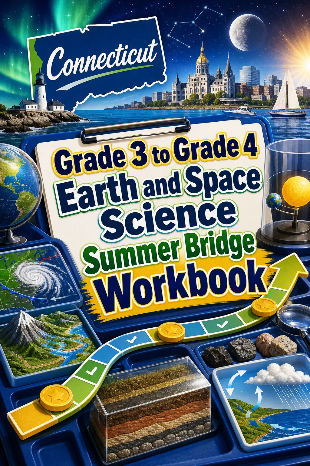 Connecticut Grade 3 to Grade 4 Earth and Space Science Summer Bridge Workbook