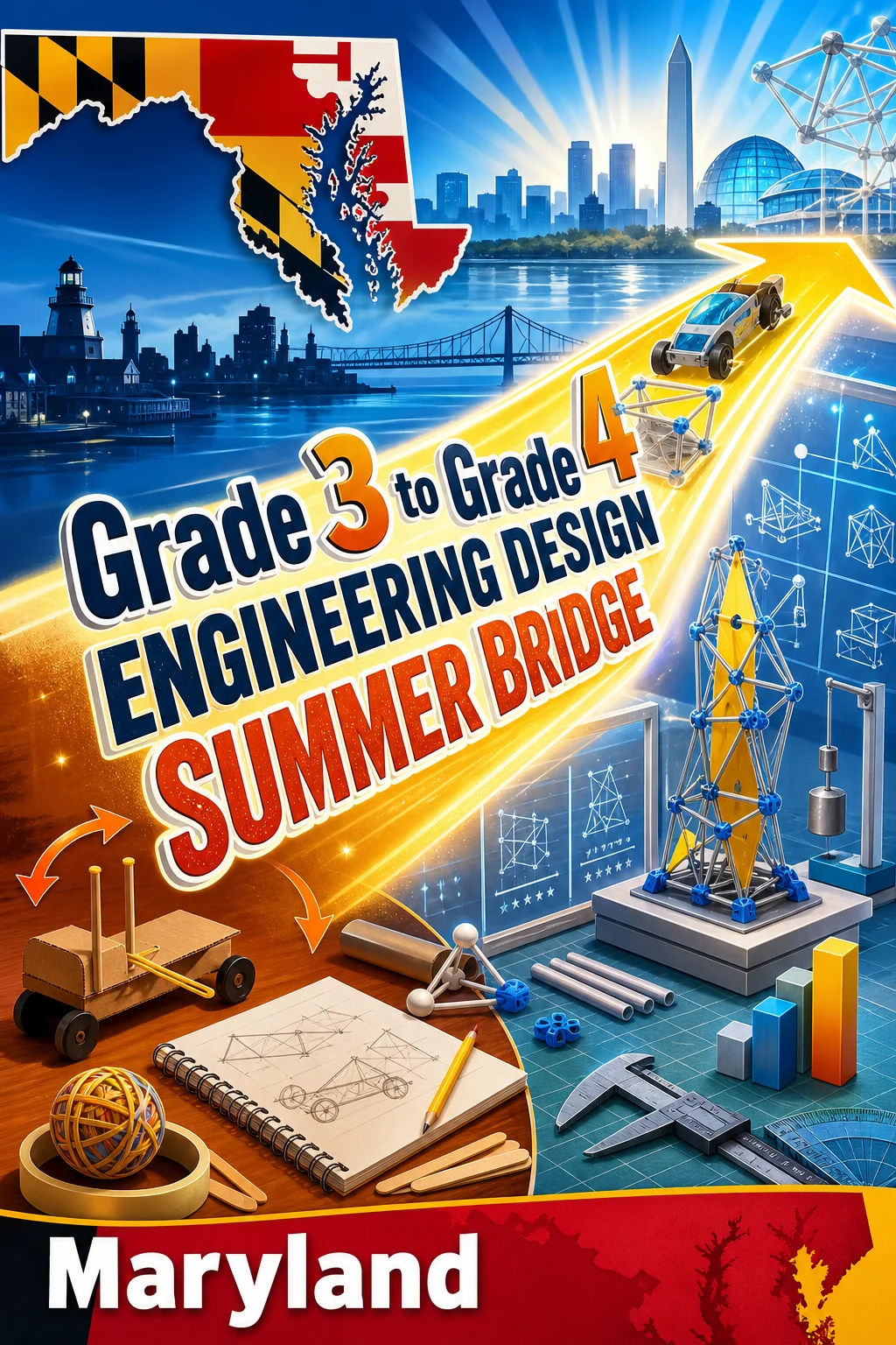 Maryland Grade 3 to Grade 4 Engineering Design Summer Bridge