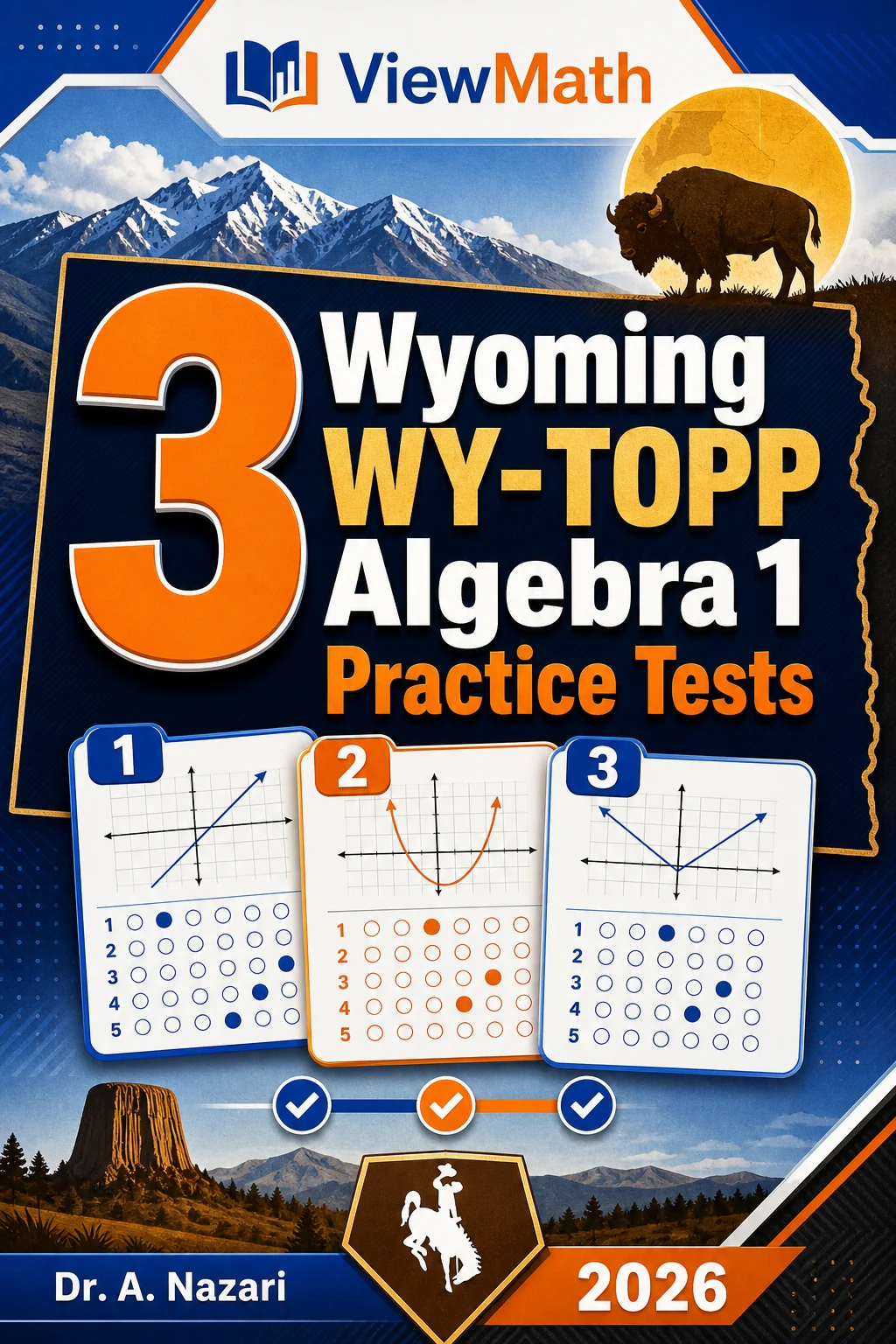3 Wyoming WY-TOPP Algebra 1 Math Practice Tests