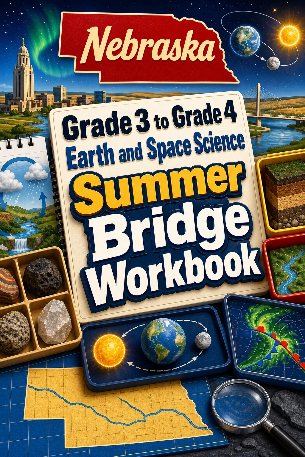 Nebraska Grade 3 to Grade 4 Earth and Space Science Summer Bridge Workbook
