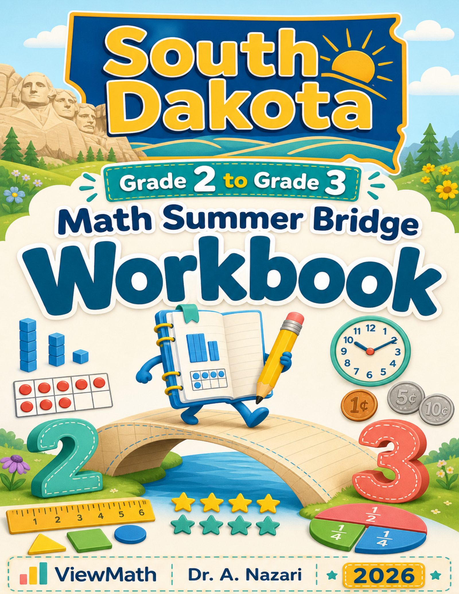South Dakota Grade 2 to Grade 3 Math Summer Bridge Workbook