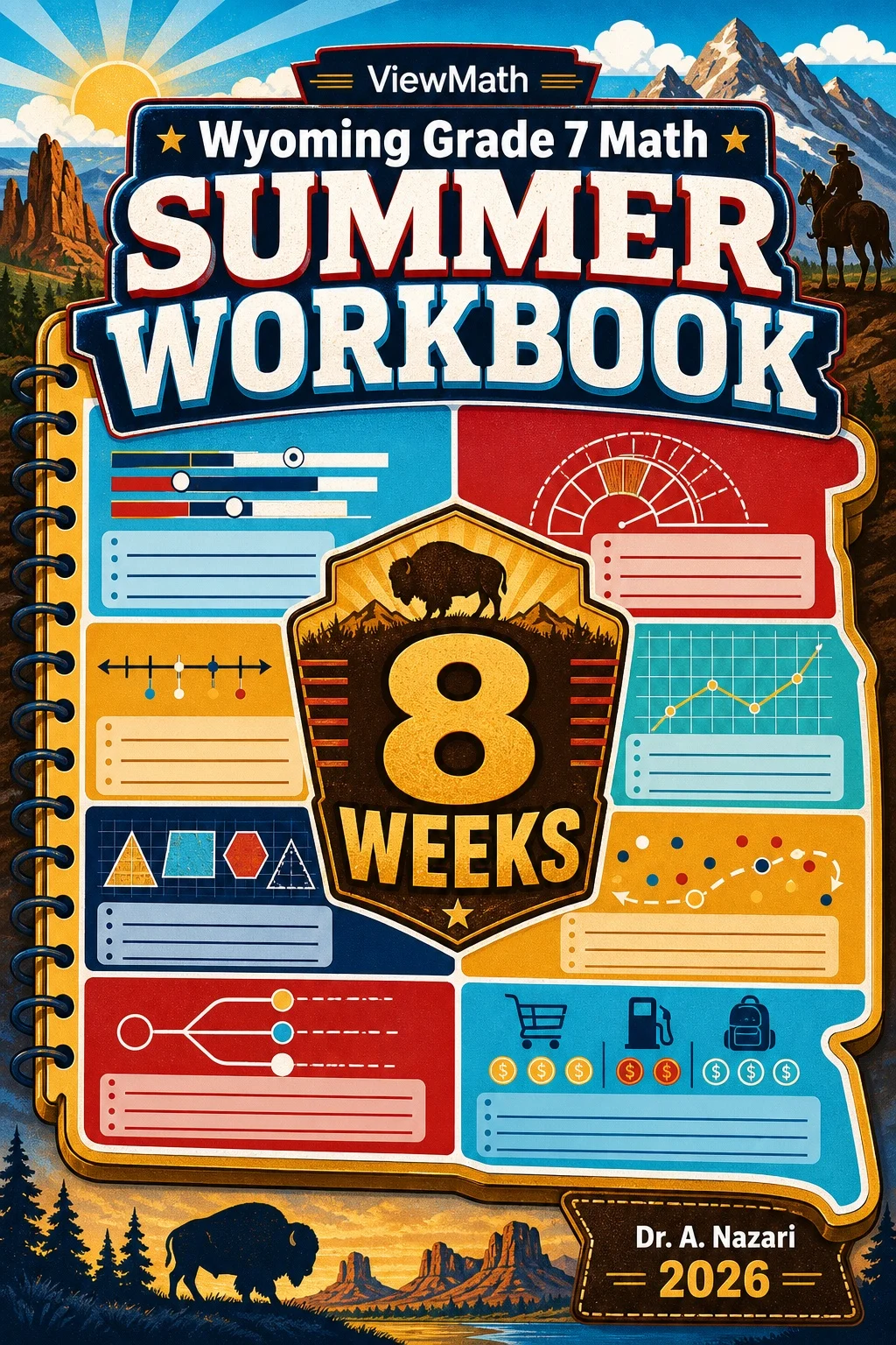Wyoming WY-TOPP Grade 7 Math Summer Review Workbook