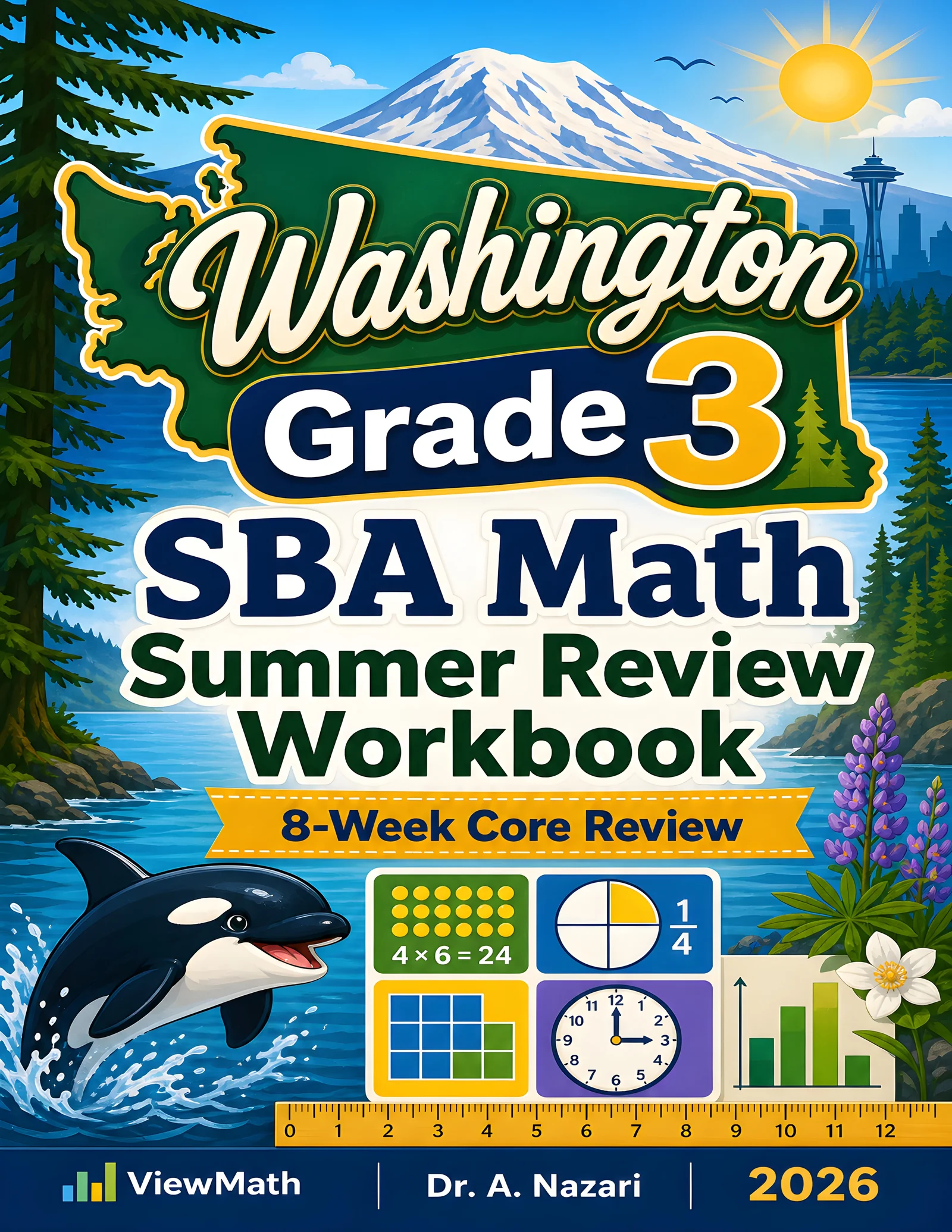 Washington SBA Grade 3 Math Summer Review Workbook