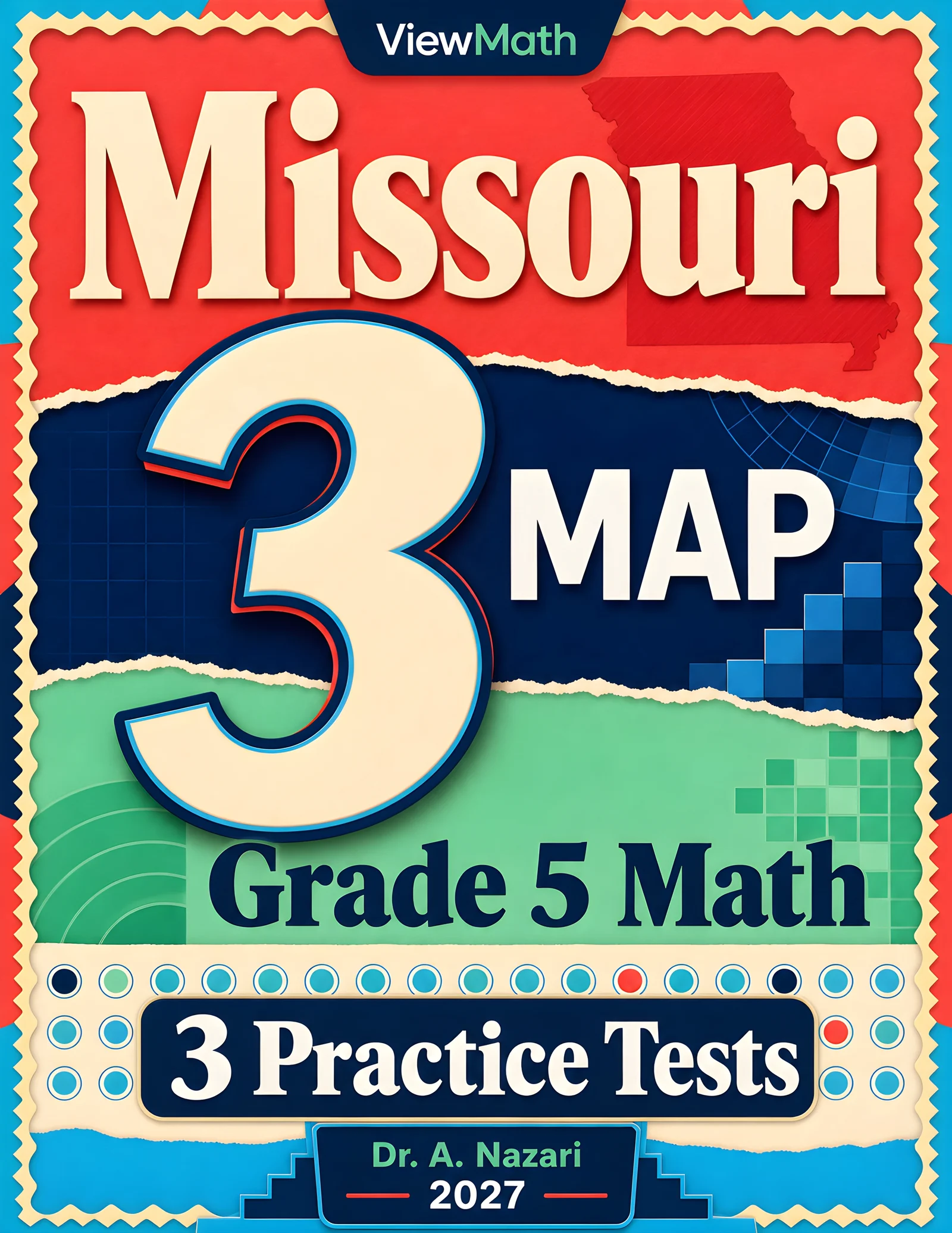 Missouri MAP Grade 5 Math Practice Tests Bundle: 25 Unique Full-Length Tests
