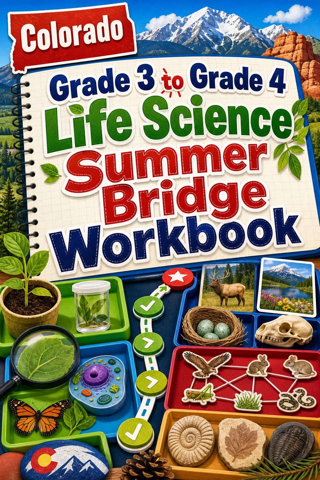 Colorado Grade 3 to Grade 4 Life Science Summer Bridge Workbook