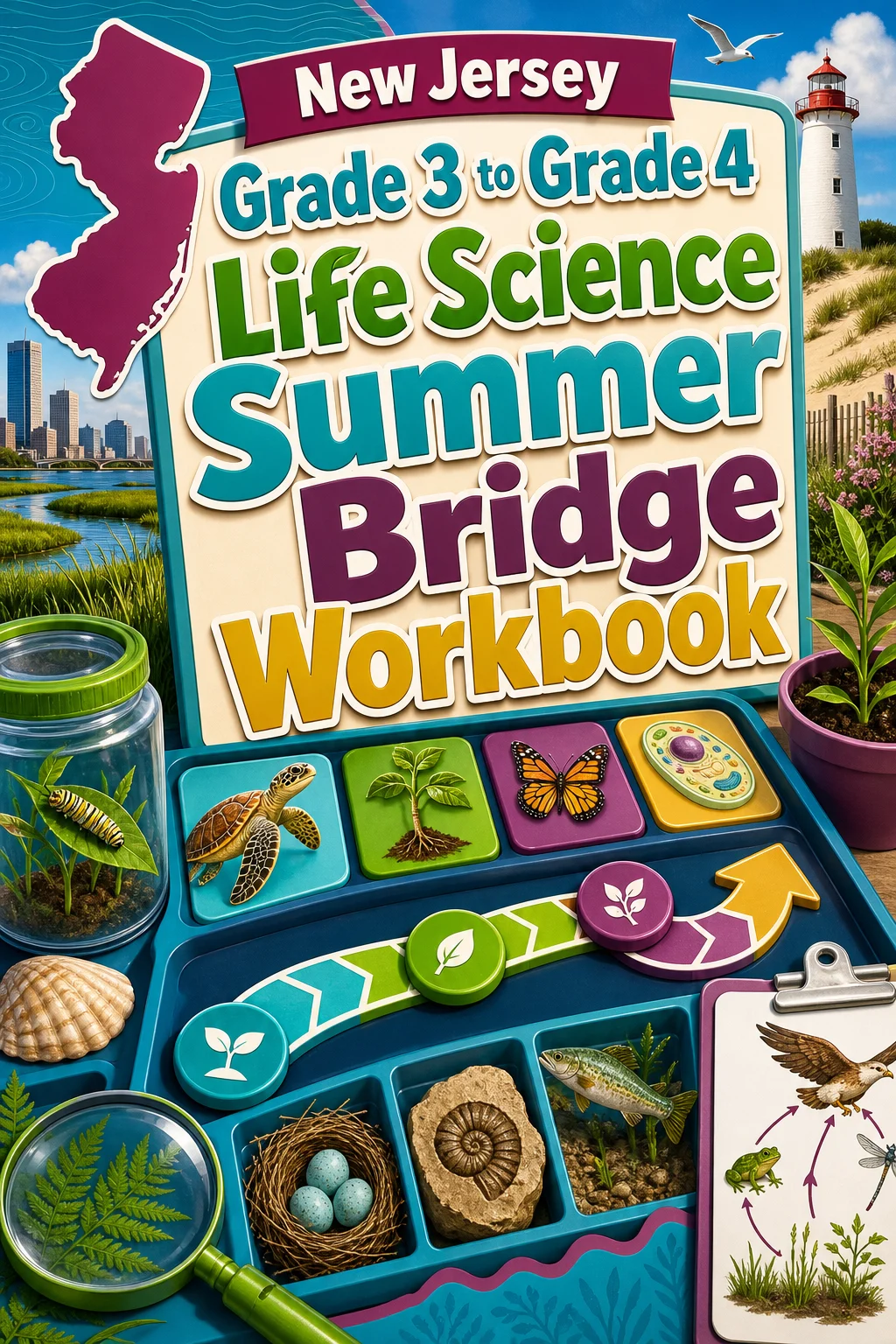 New Jersey Grade 3 to Grade 4 Life Science Summer Bridge Workbook
