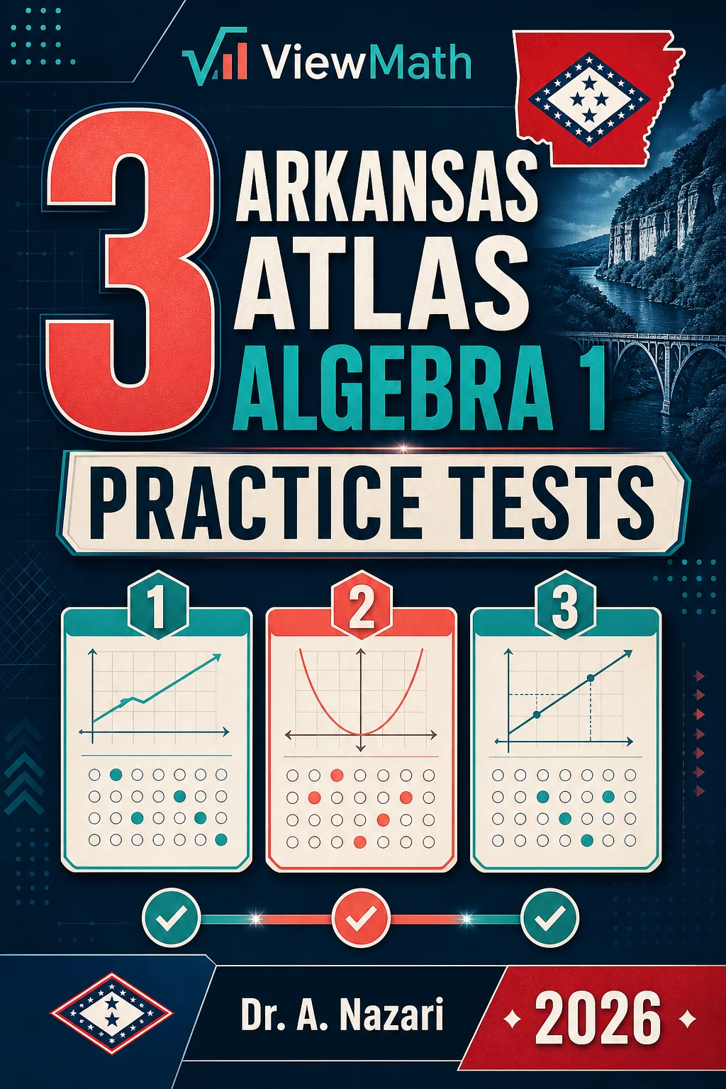 3 Arkansas ATLAS Algebra 1 Math Practice Tests