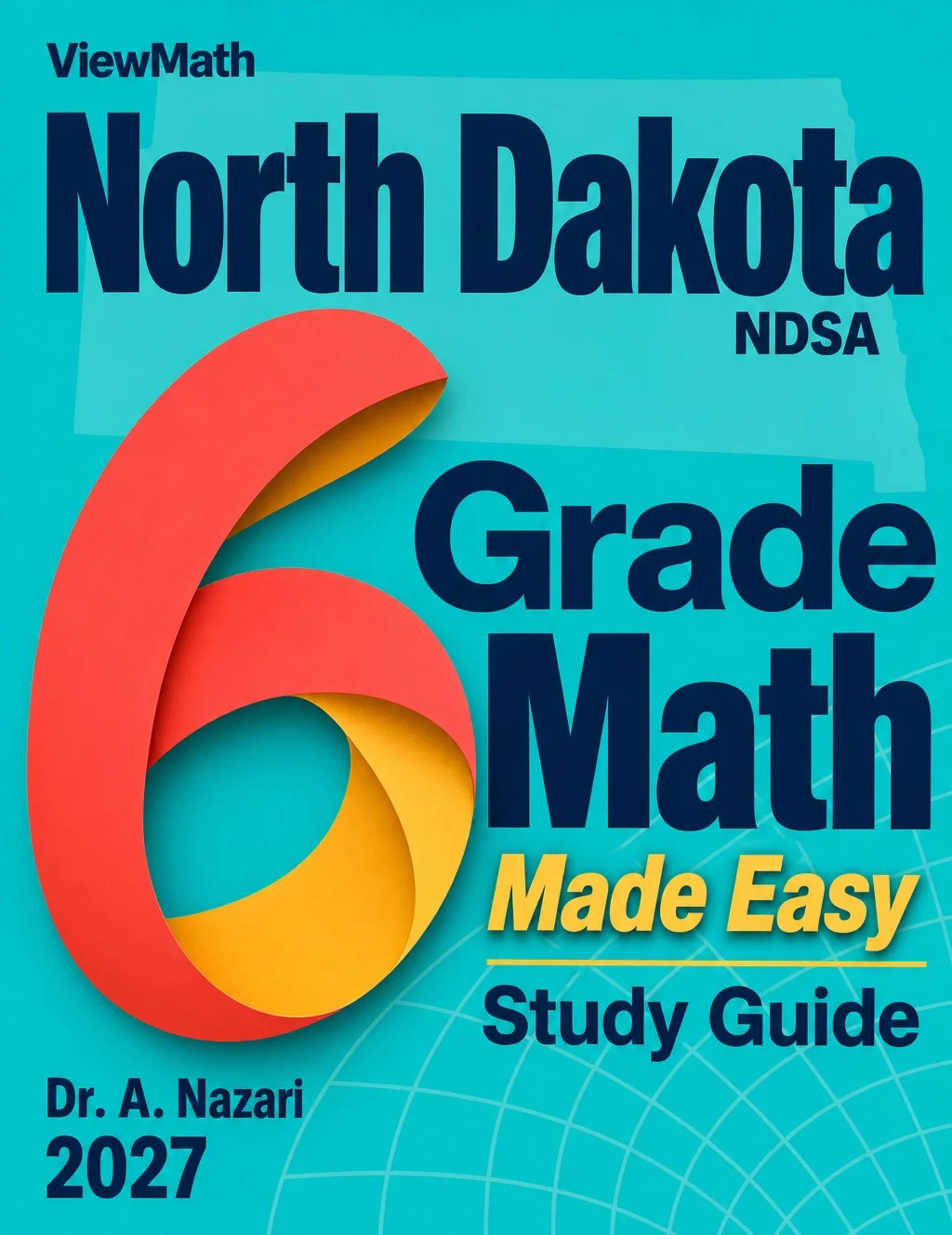 North Dakota NDSA Grade 6 Math Learn & Test Bundle: 7 Books & 25 Tests