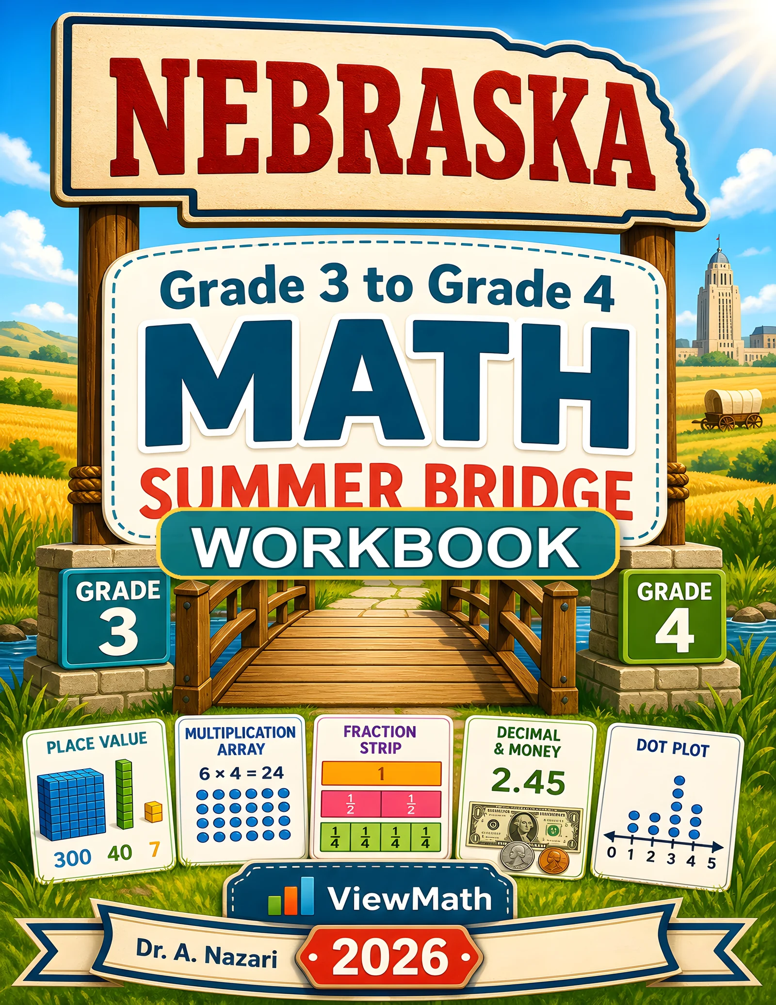 Nebraska NSCAS Grade 3 Math Summer Bridge Workbook