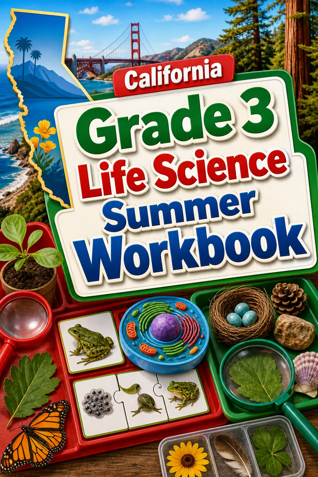 California Grade 3 Life Science Summer Workbook