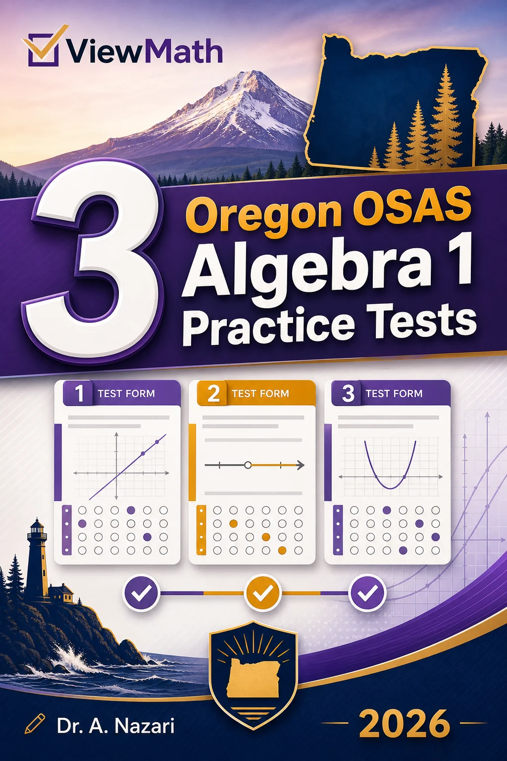 3 Oregon OSAS Algebra 1 Math Practice Tests