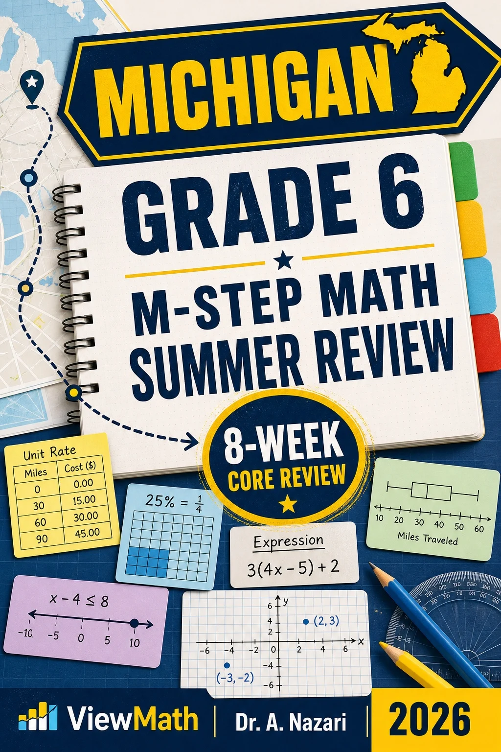 Michigan M-STEP Grade 6 Math Summer Review