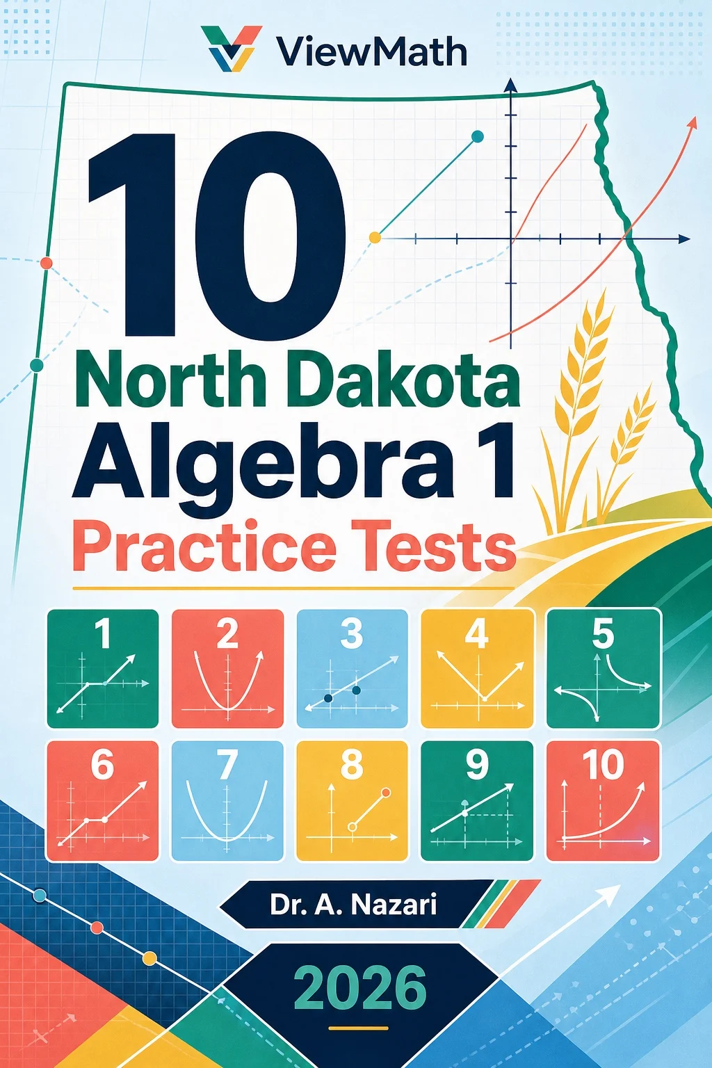 10 North Dakota NDSA Algebra 1 Math Practice Tests