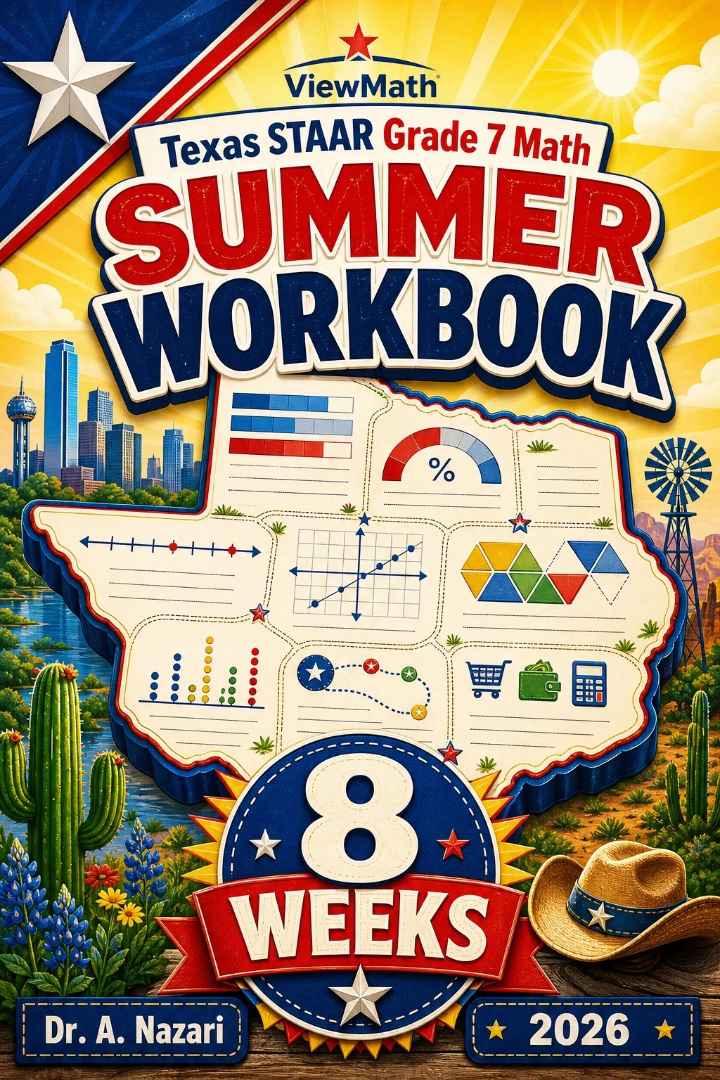 Texas STAAR Grade 7 Math Summer Review Workbook