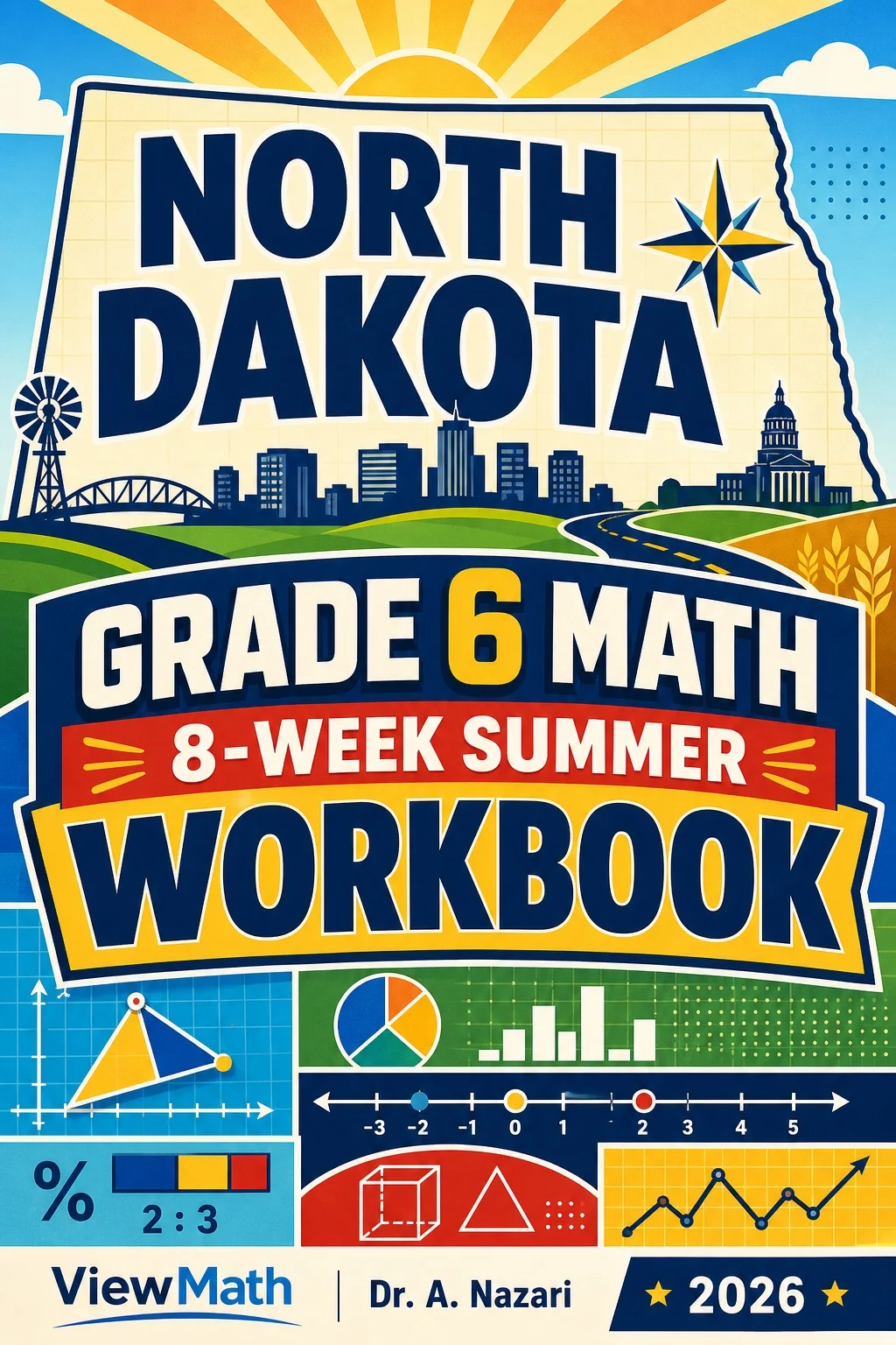 North Dakota NDSA Grade 6 Math Summer Review Workbook