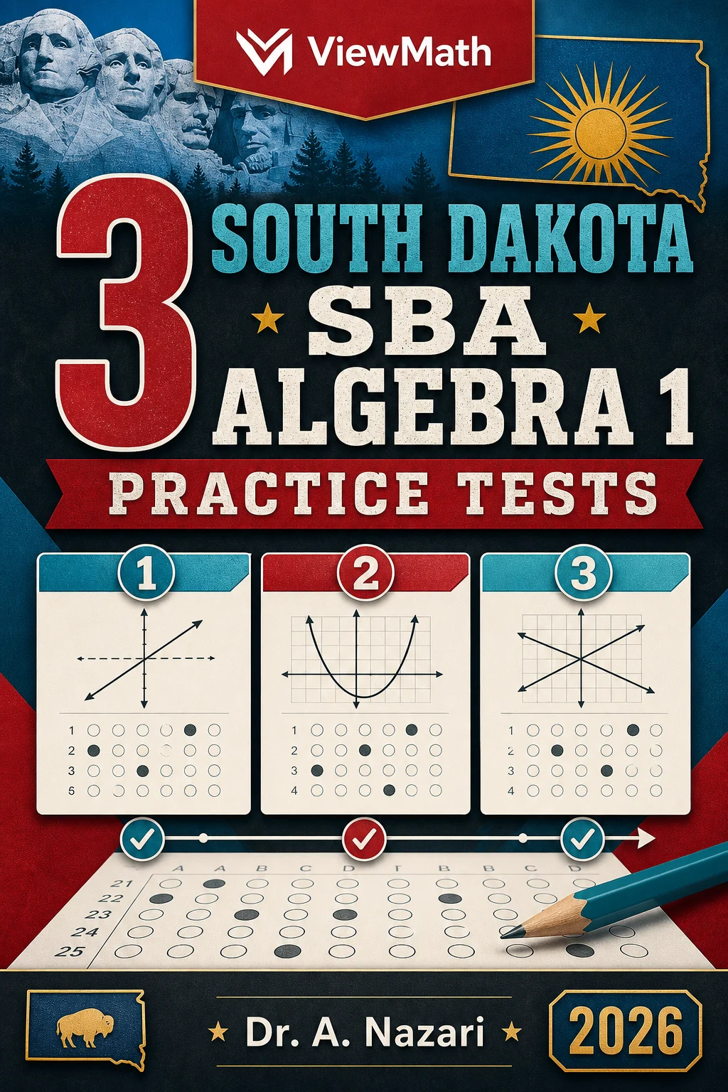 3 South Dakota SBA Algebra 1 Math Practice Tests