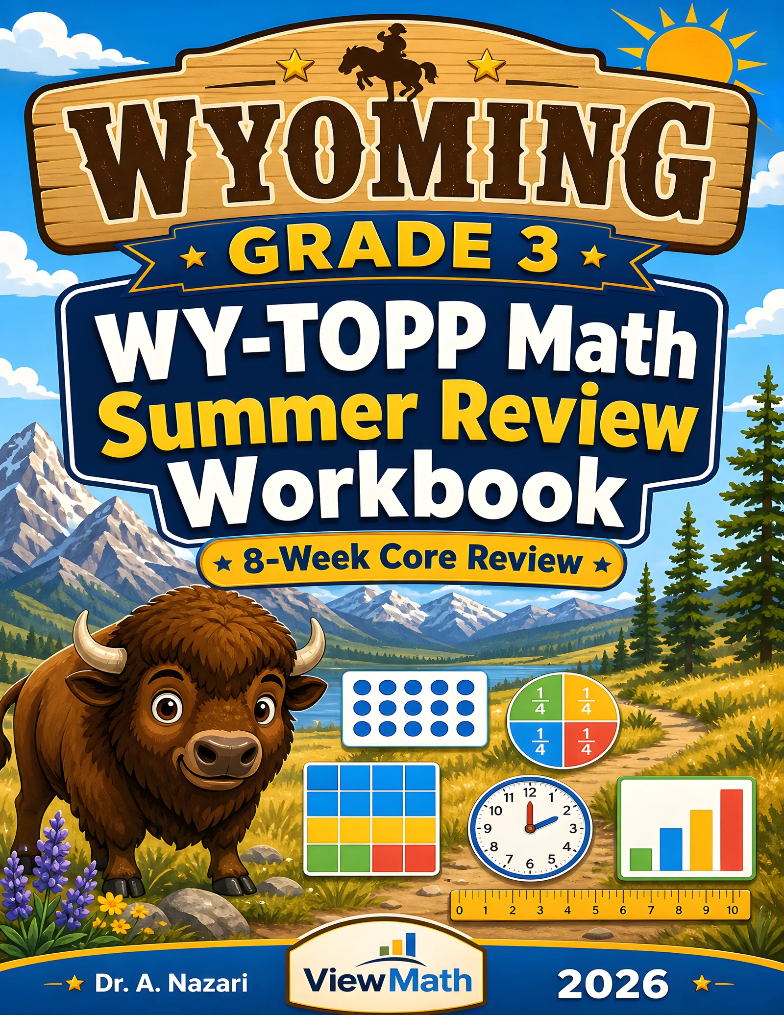 Wyoming WY-TOPP Grade 3 Math Summer Review Workbook