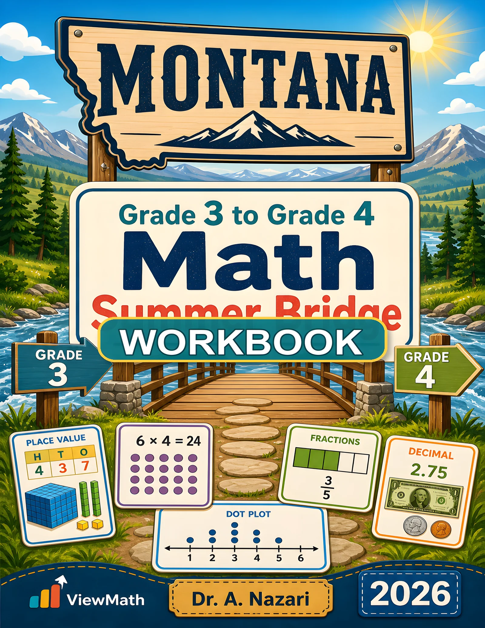 Montana MontCAS Grade 3 Math Summer Bridge Workbook