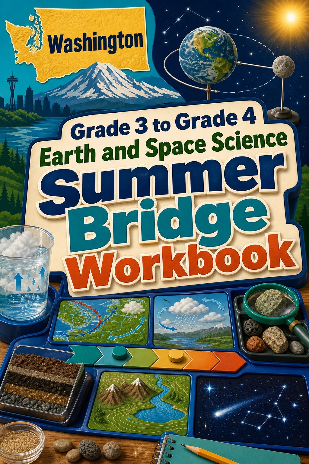Washington Grade 3 to Grade 4 Earth and Space Science Summer Bridge Workbook