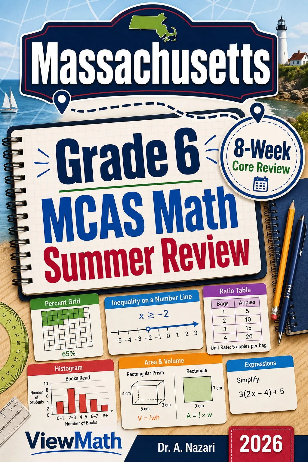 Massachusetts MCAS Grade 6 Math Summer Review