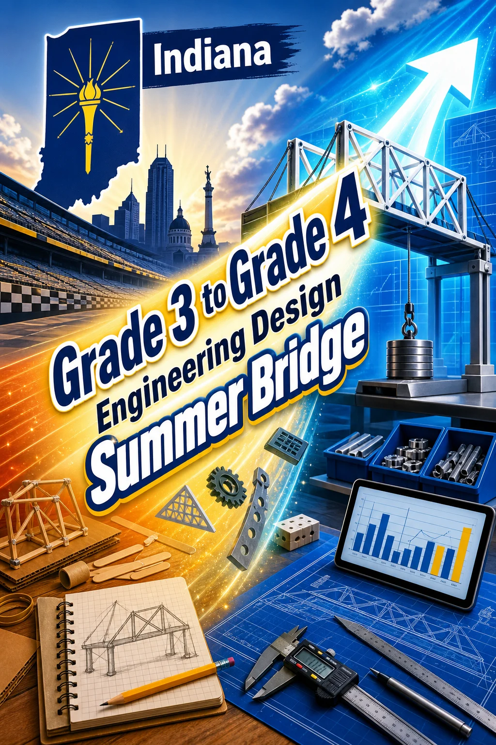 Indiana Grade 3 to Grade 4 Engineering Design Summer Bridge