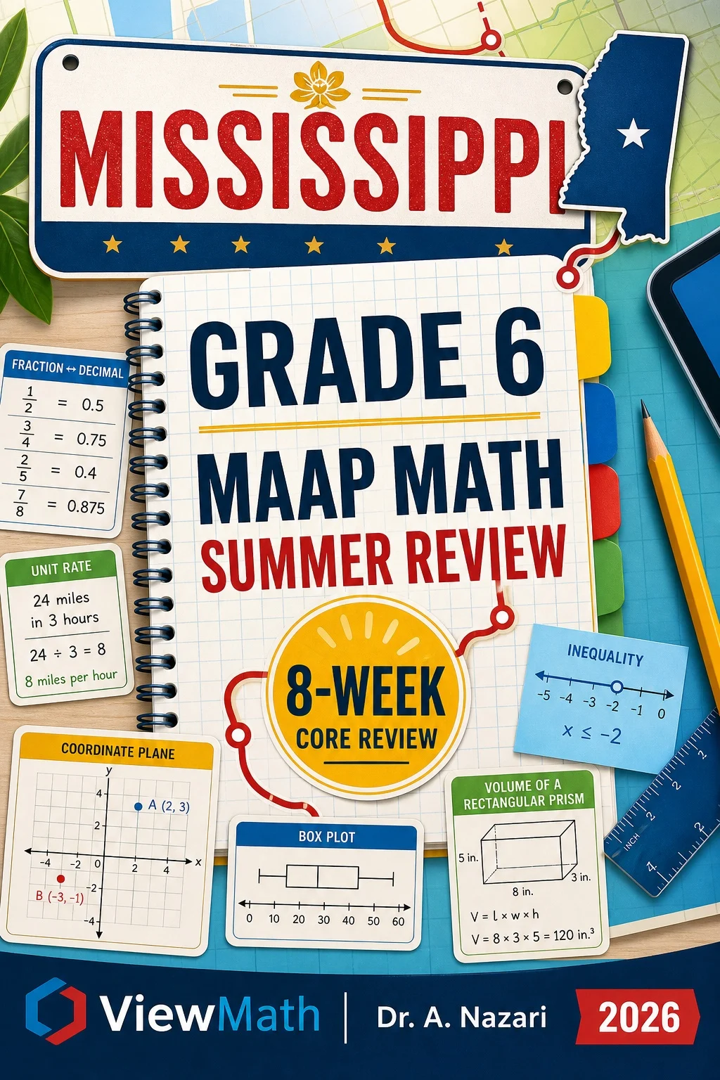 Mississippi MAAP Grade 6 Math Summer Review
