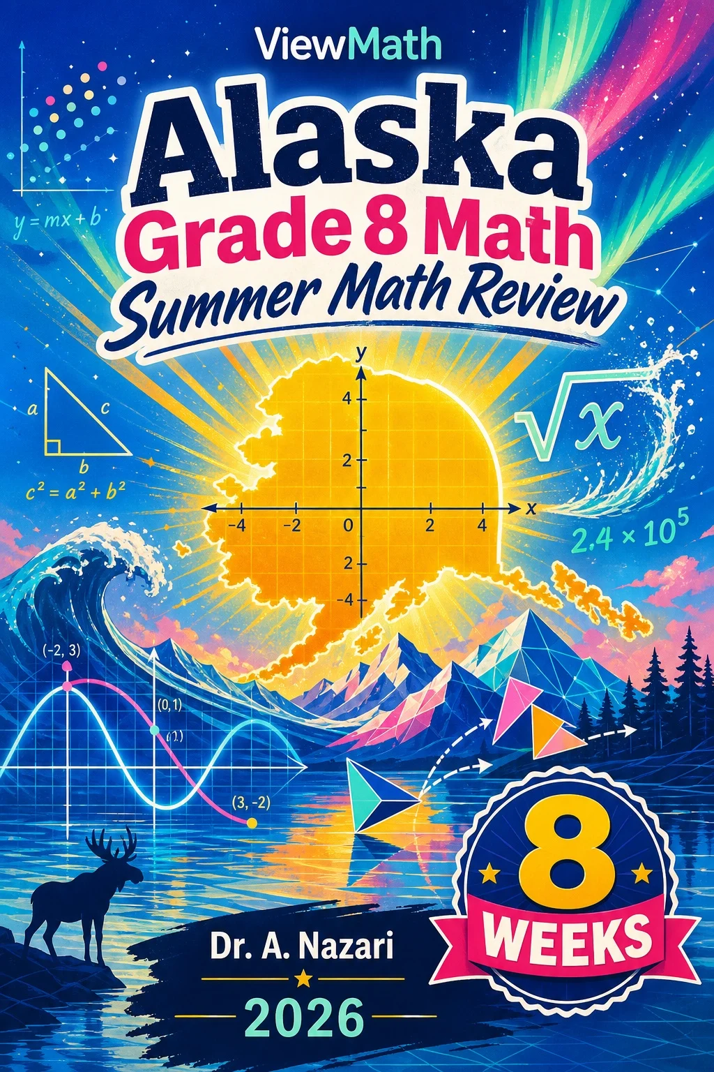 Alaska AK STAR Grade 8 Math Summer Review