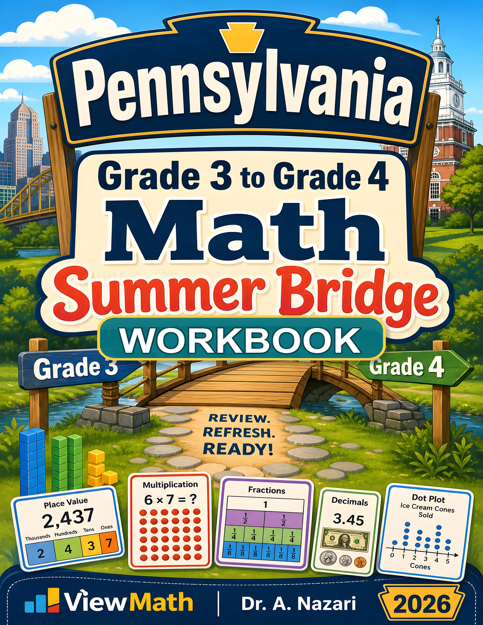 Pennsylvania PSSA Grade 3 Math Summer Bridge Workbook