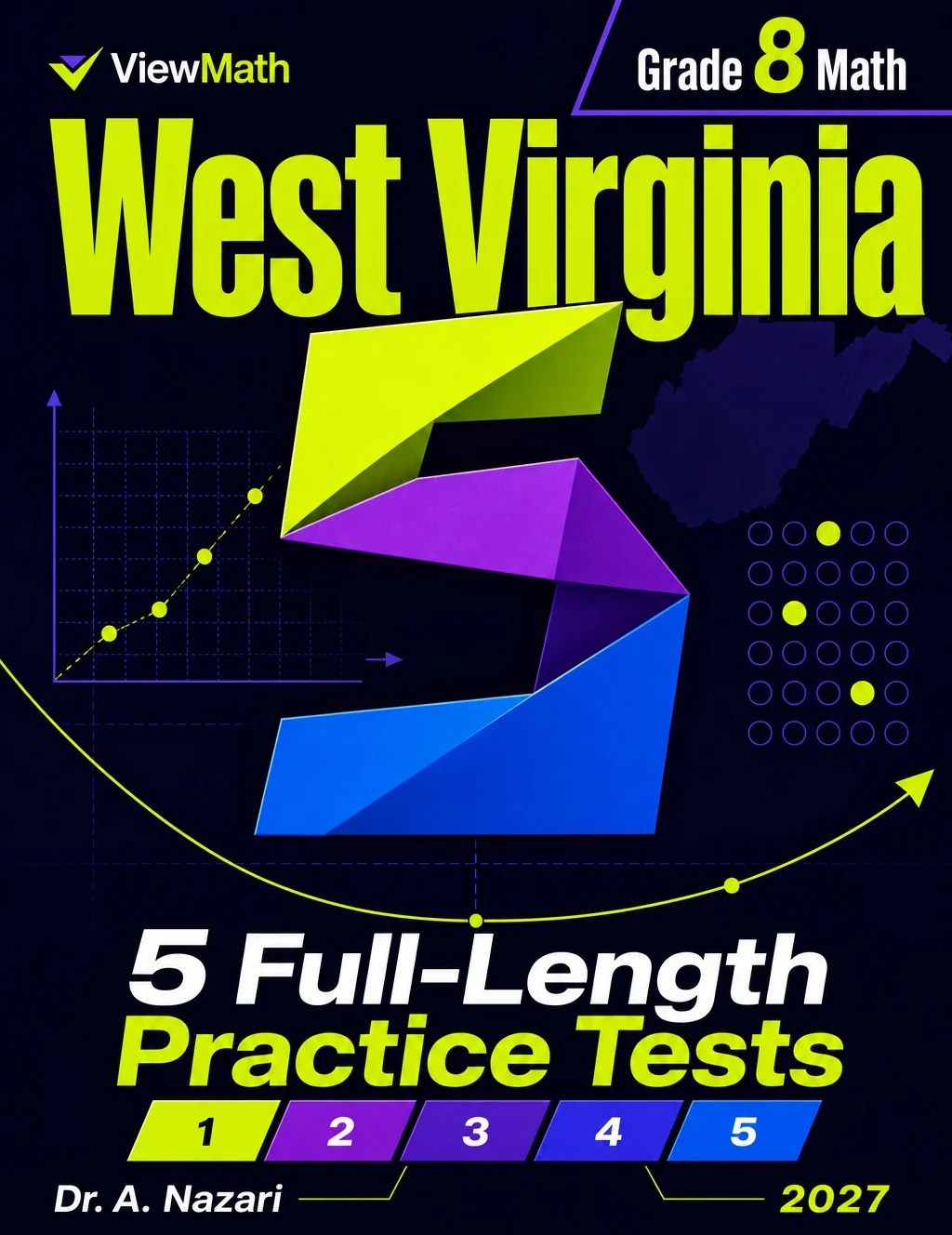 5 Full-Length West Virginia WVGSA Grade 8 Math Practice Tests