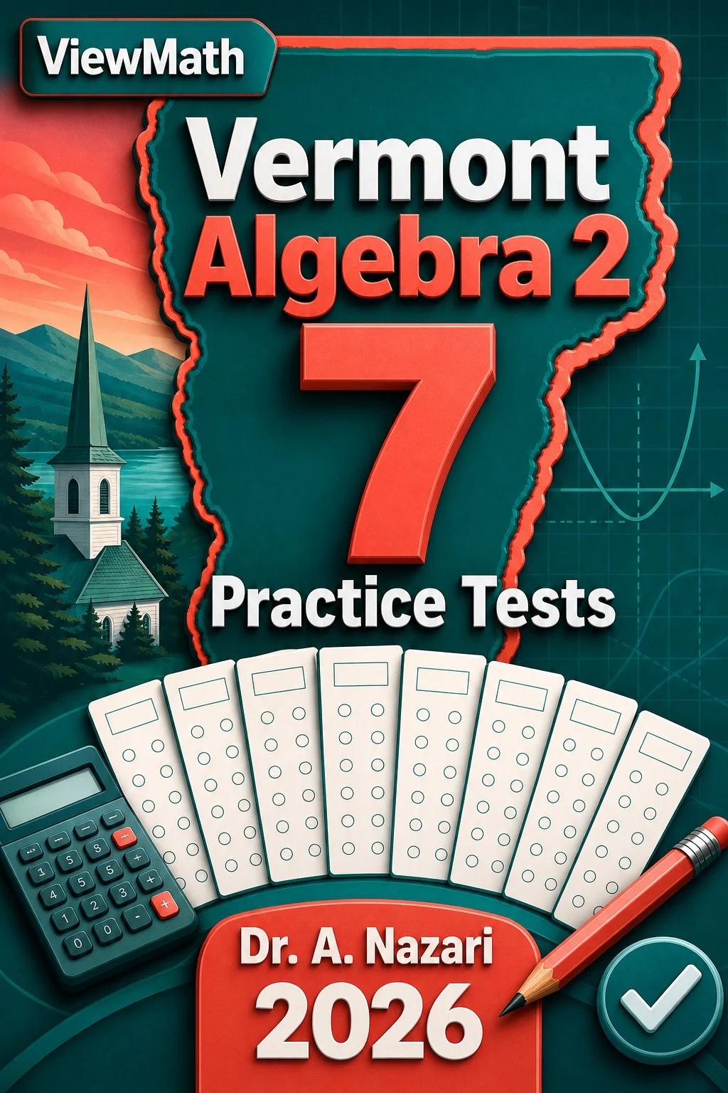 7 Full-Length Vermont Algebra 2 Practice Tests