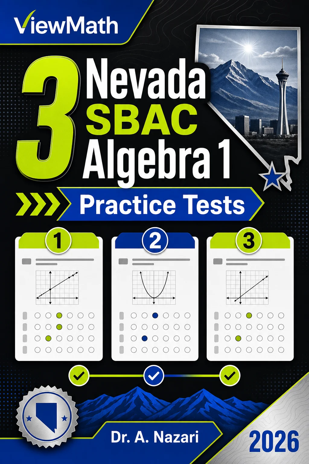 3 Nevada SBAC Algebra 1 Math Practice Tests