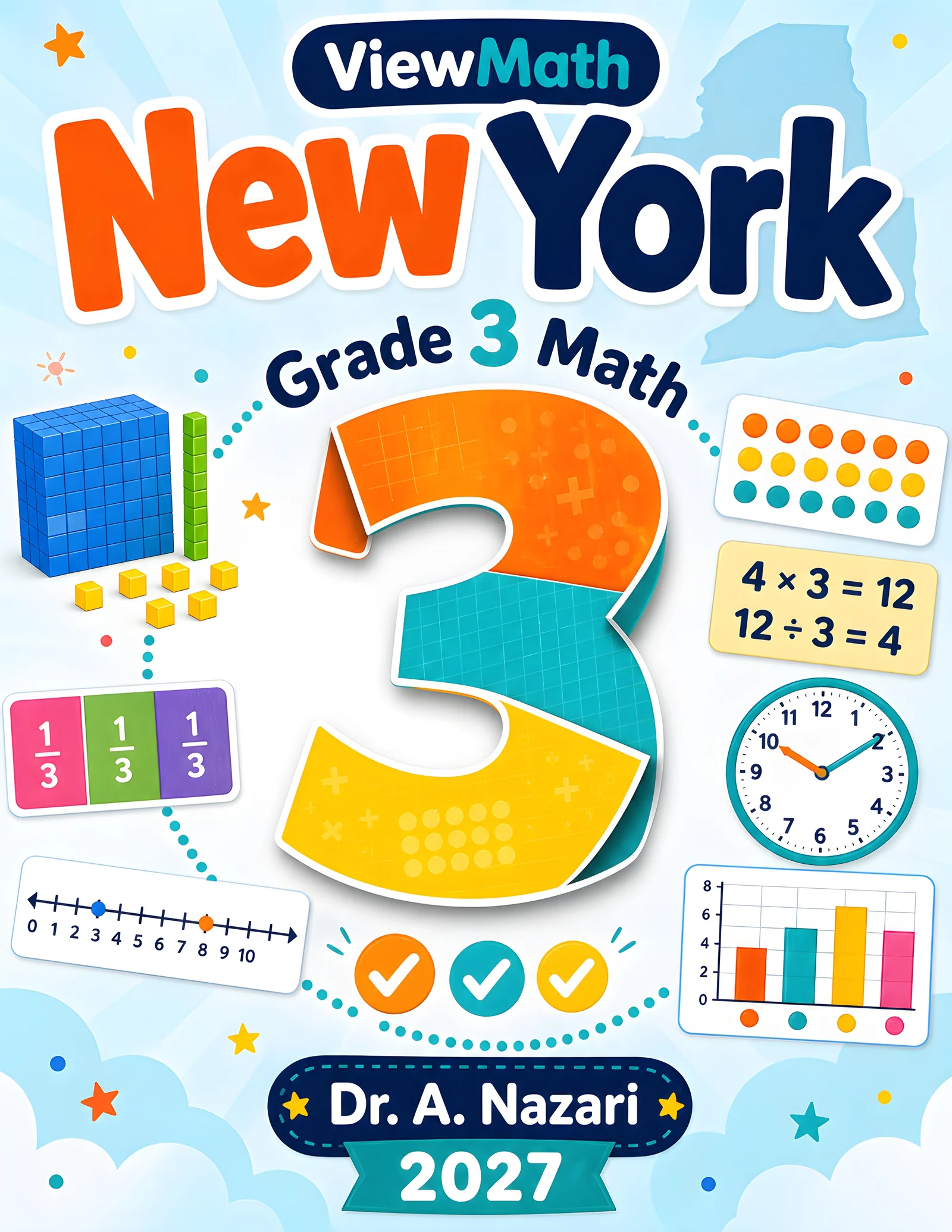 New York NYS Math Test Grade 4 Math Practice Tests Bundle: 25 Full-Length Tests