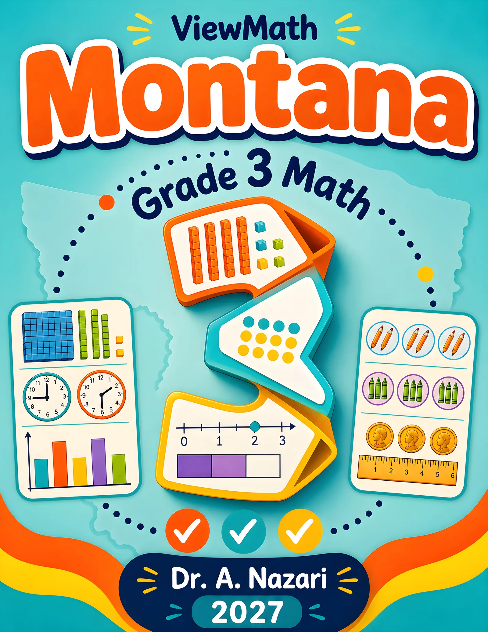 Montana MontCAS Grade 4 Math Practice Tests Bundle: 25 Unique Full-Length Tests