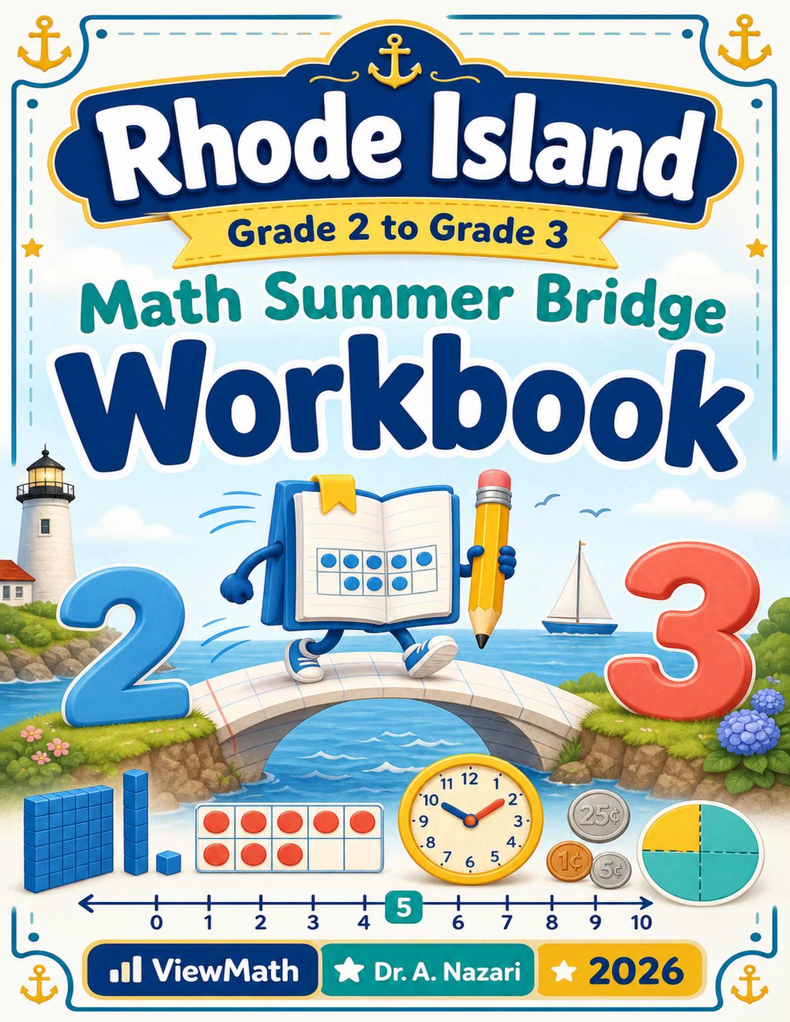 Rhode Island Grade 2 to Grade 3 Math Summer Bridge Workbook