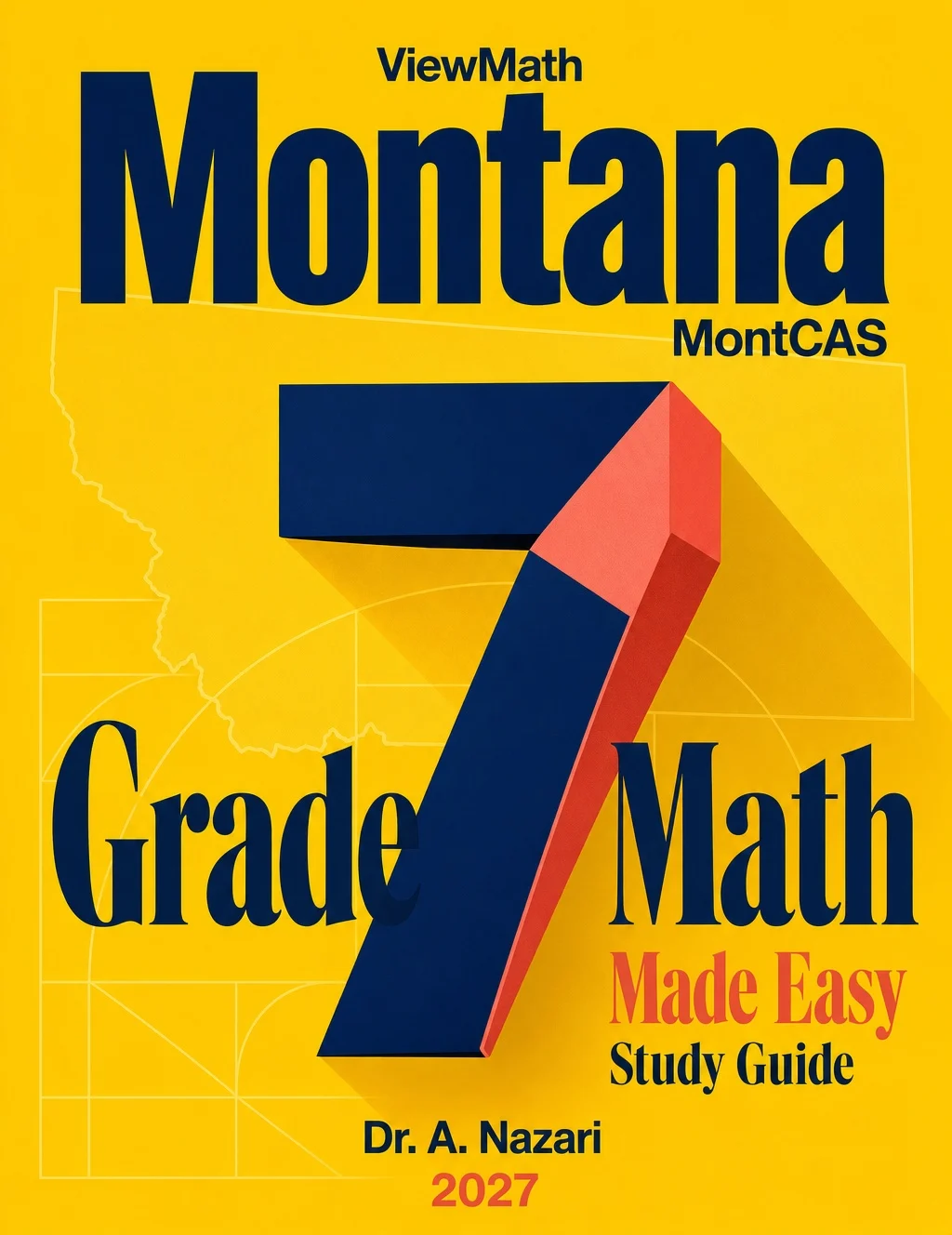 Montana MontCAS Grade 7 Math Learn & Test Bundle: 3 Guides, Workbook & 25 Tests