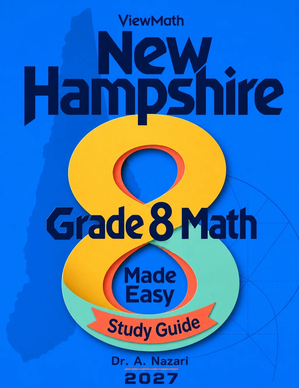 New Hampshire NH SAS Grade 8 Math Learn & Test Bundle: 7 Books & 25 Tests