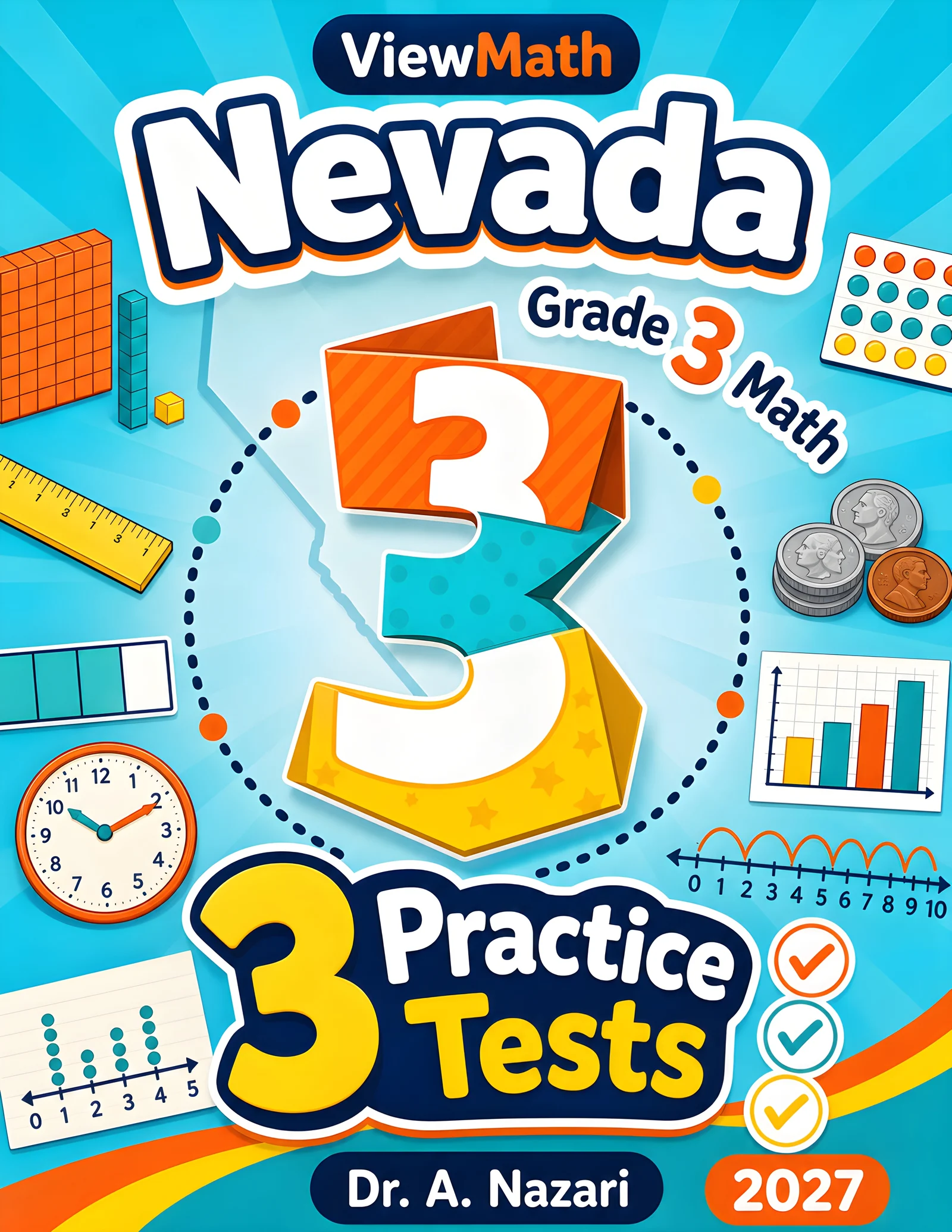 Nevada SBAC Grade 4 Math Practice Tests Bundle: 25 Unique Full-Length Tests