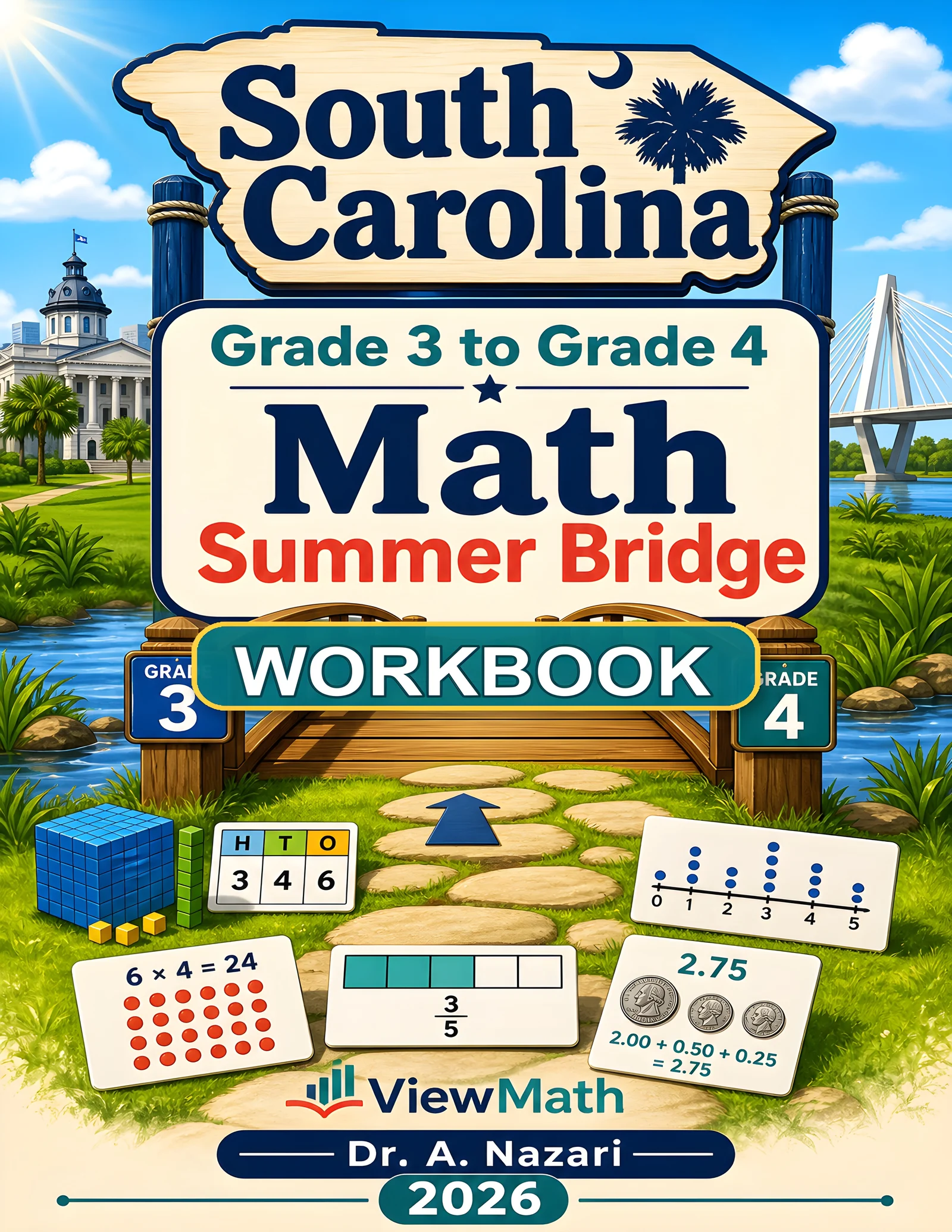 South Carolina SC READY Grade 3 Math Summer Bridge Workbook