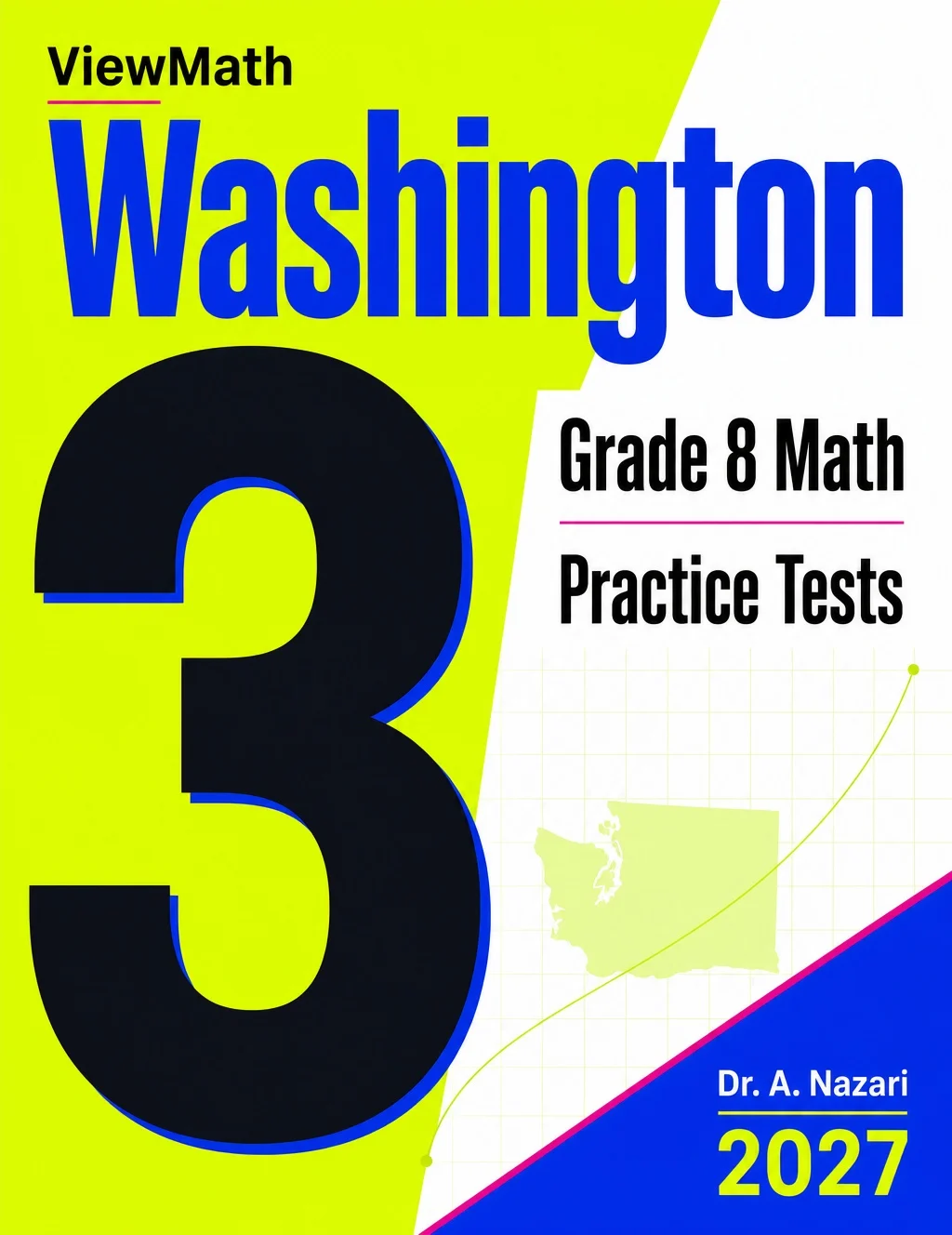 Washington SBA Grade 8 Math Practice Tests Bundle: 25 Unique Full-Length Tests