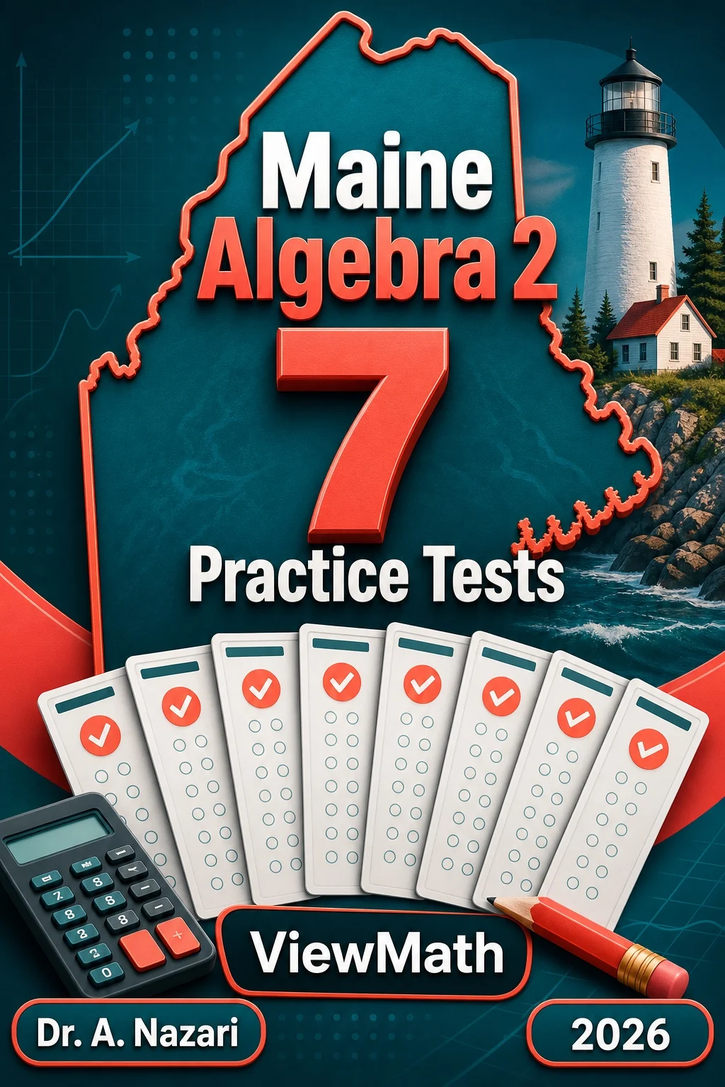 7 Full-Length Maine Algebra 2 Practice Tests