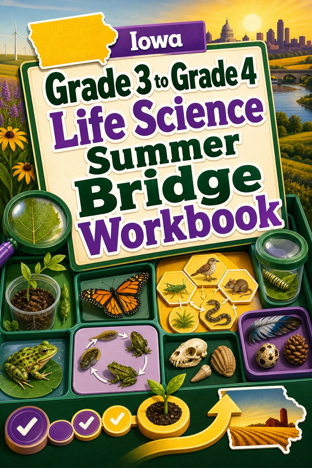 Iowa Grade 3 to Grade 4 Life Science Summer Bridge Workbook
