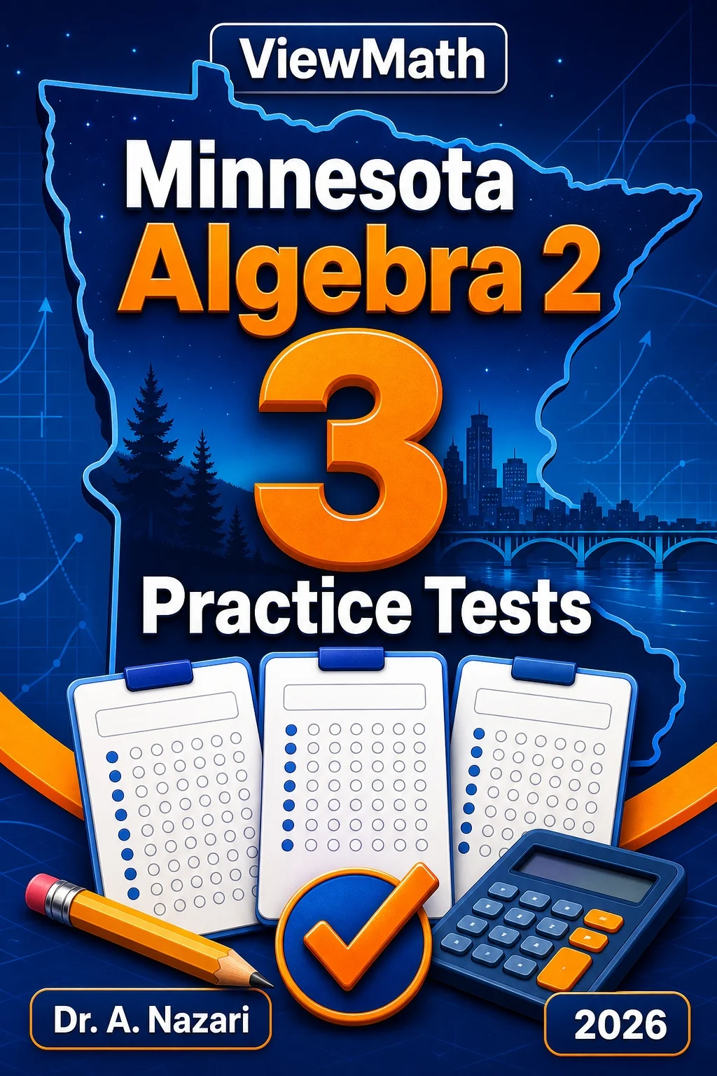 3 Full-Length Minnesota Algebra 2 Practice Tests